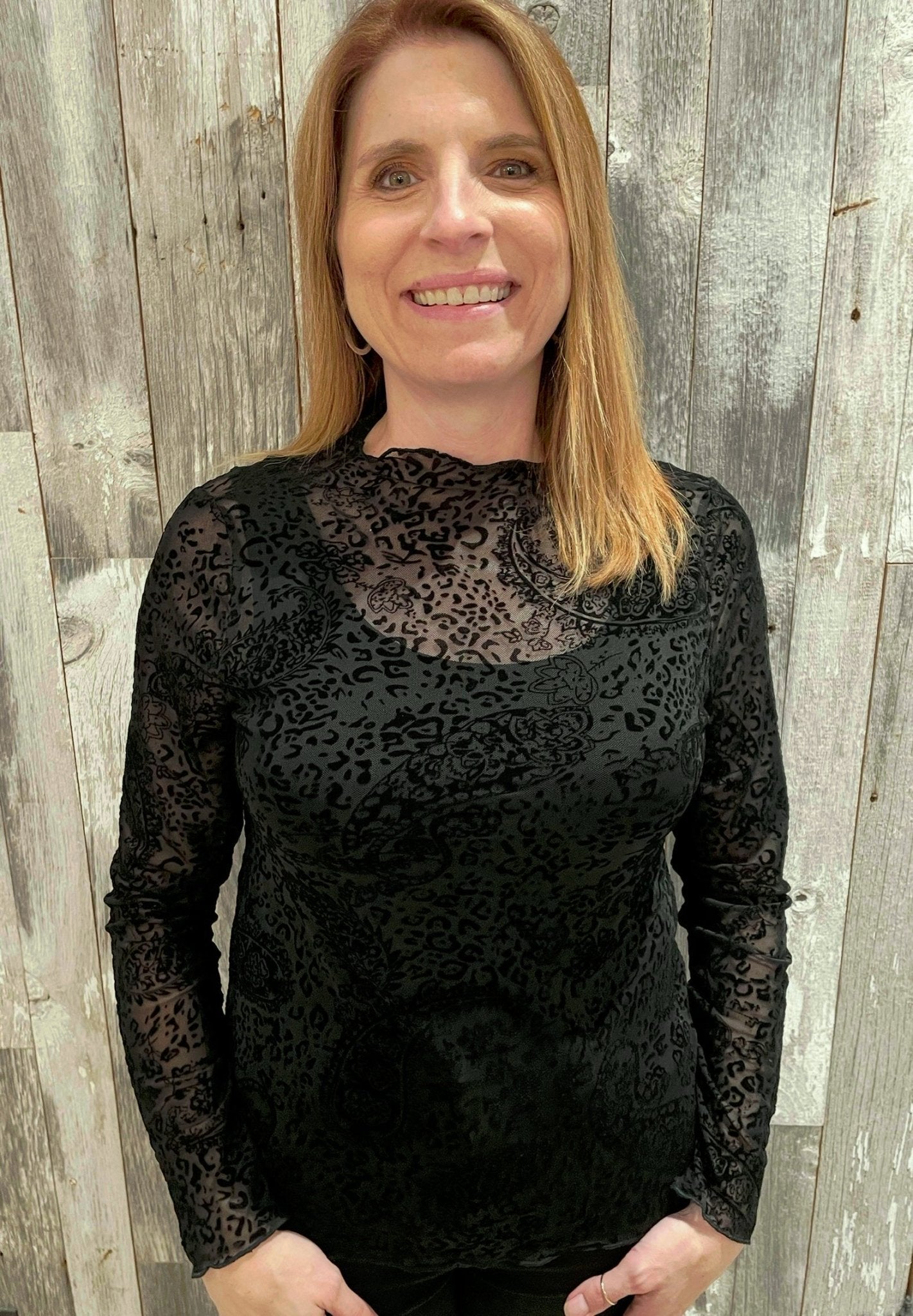 Paisley Printed Lace Top - Mainstream Boutique