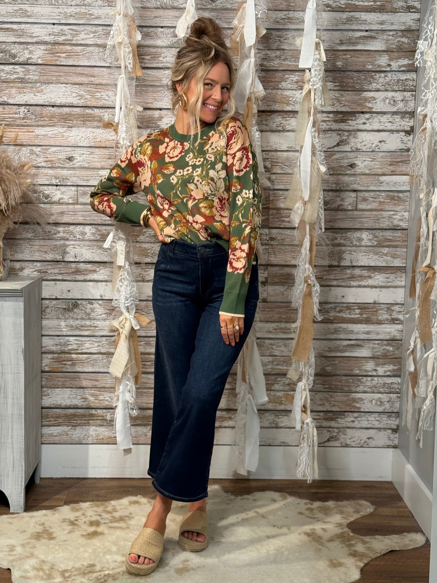 Botanical Bliss Sweater - Mainstream Boutique