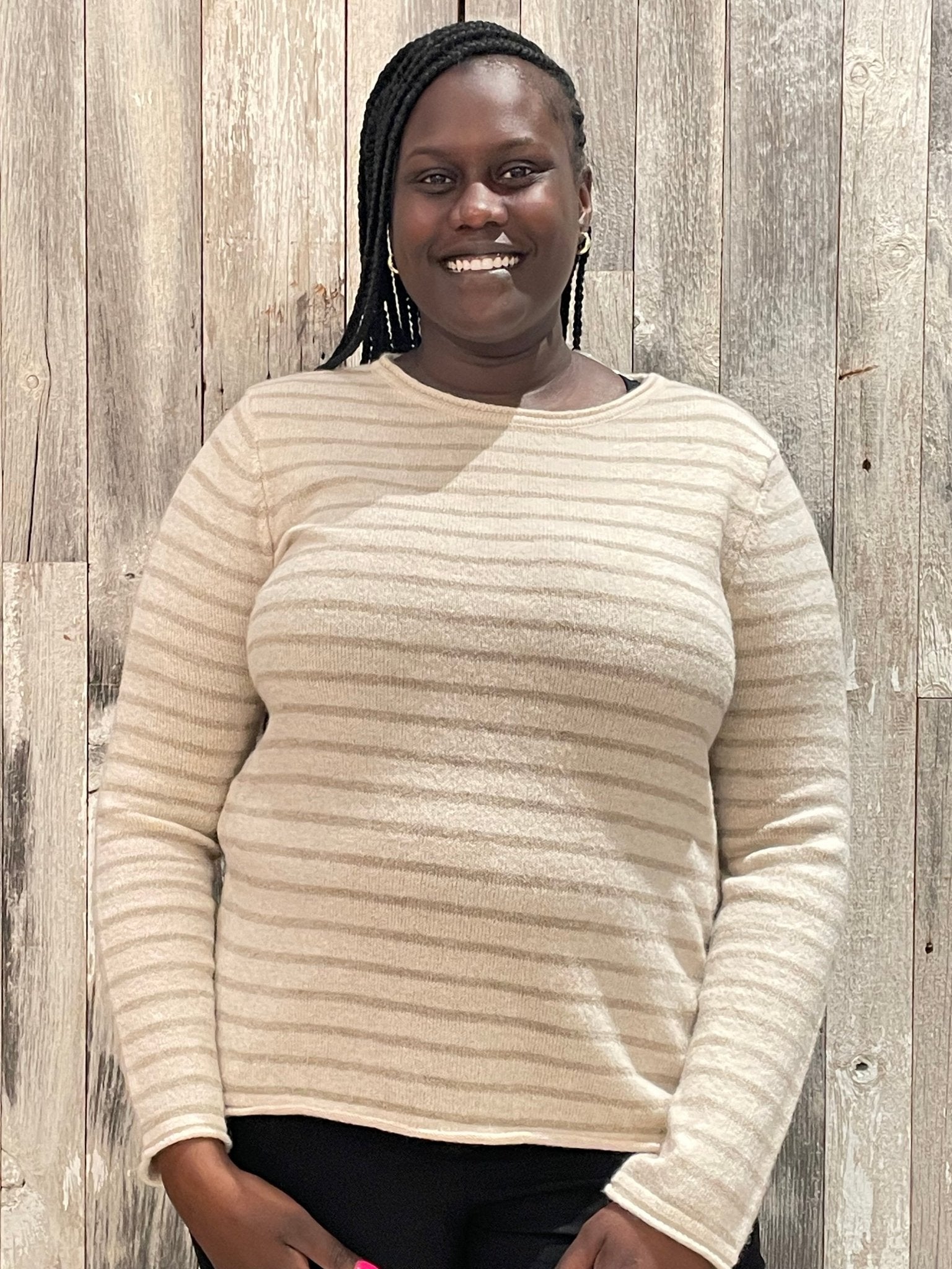 Striped Crew Neck Sweater - Mainstream Boutique