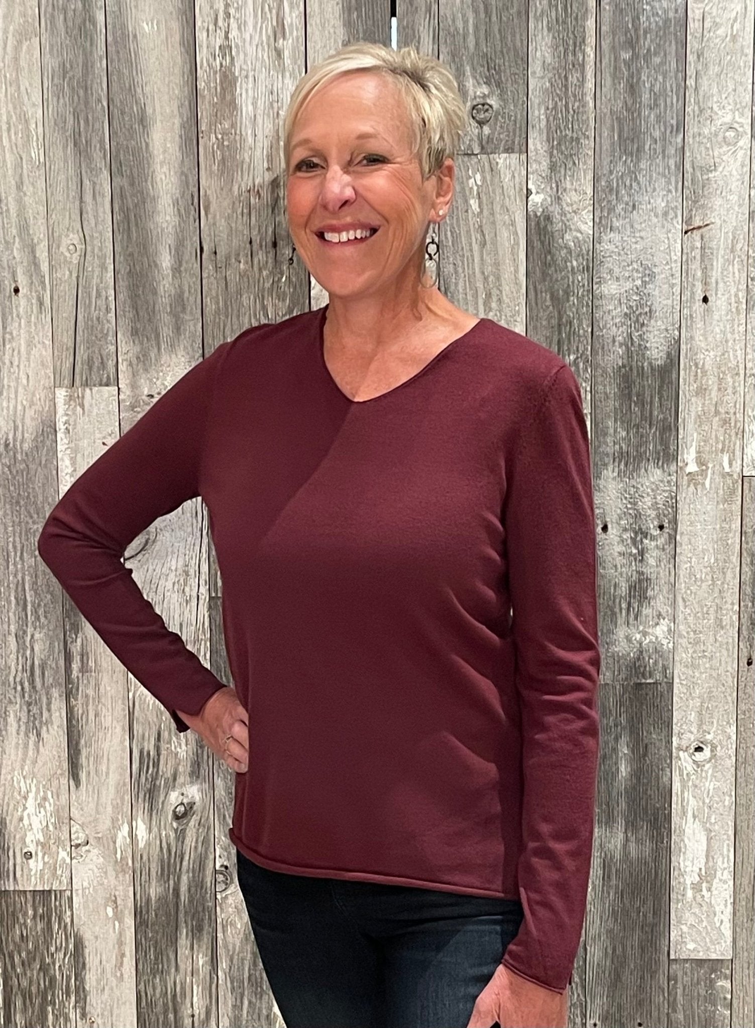 Charlie B Basic Long Sleeve Sweater - Mainstream Boutique