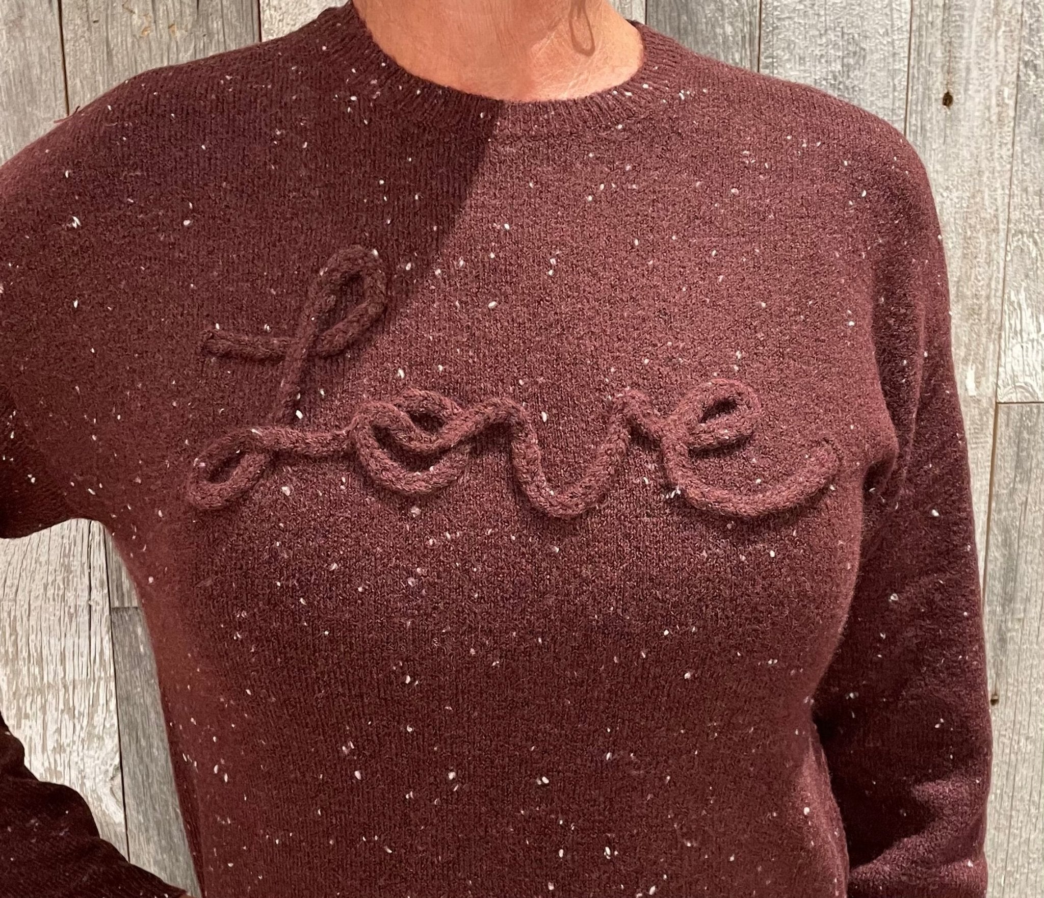 Charlie B Crew Neck Love Sweater - Mainstream Boutique