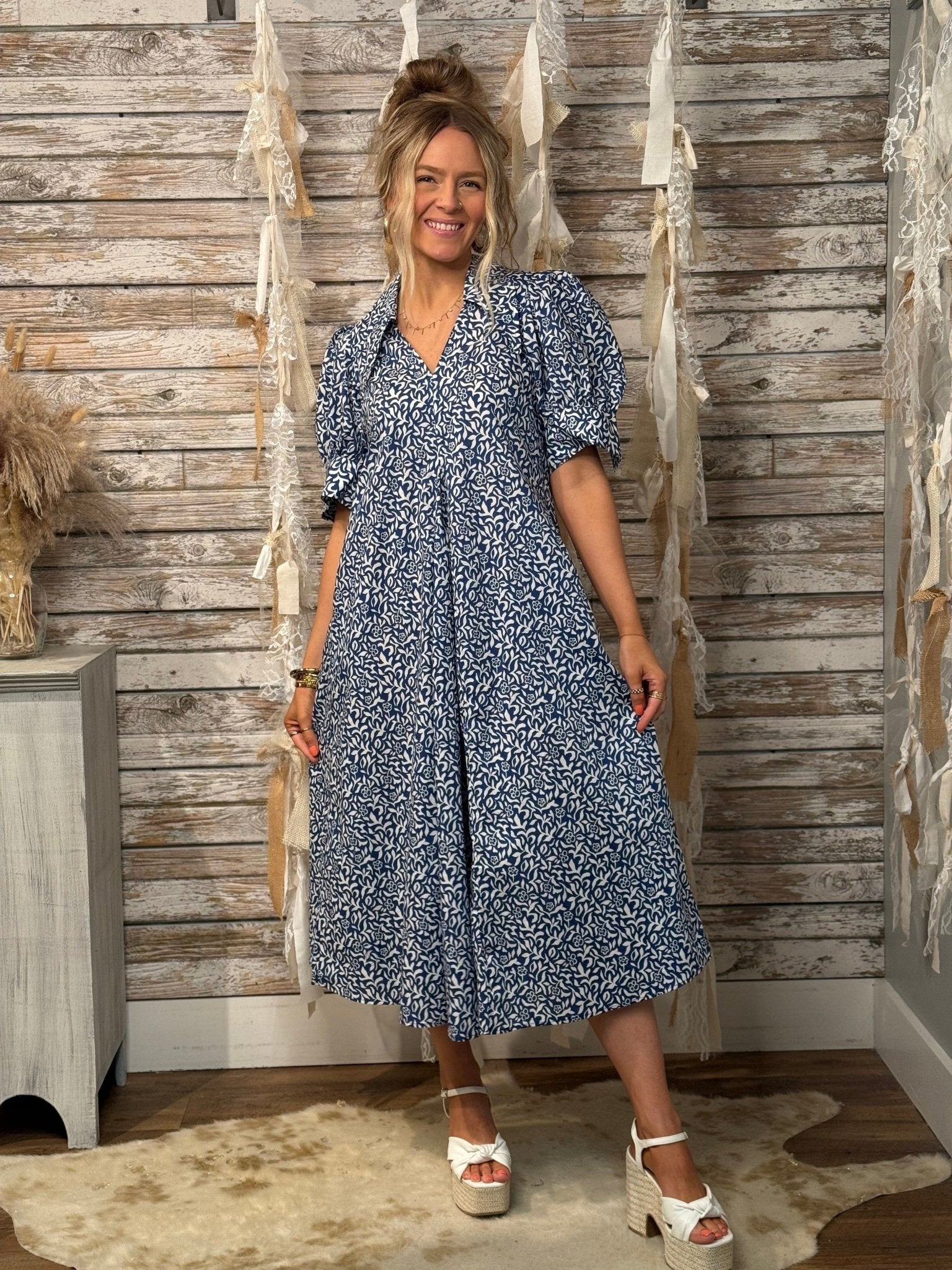 Bluebell Vine Cotton Midi - Mainstream Boutique