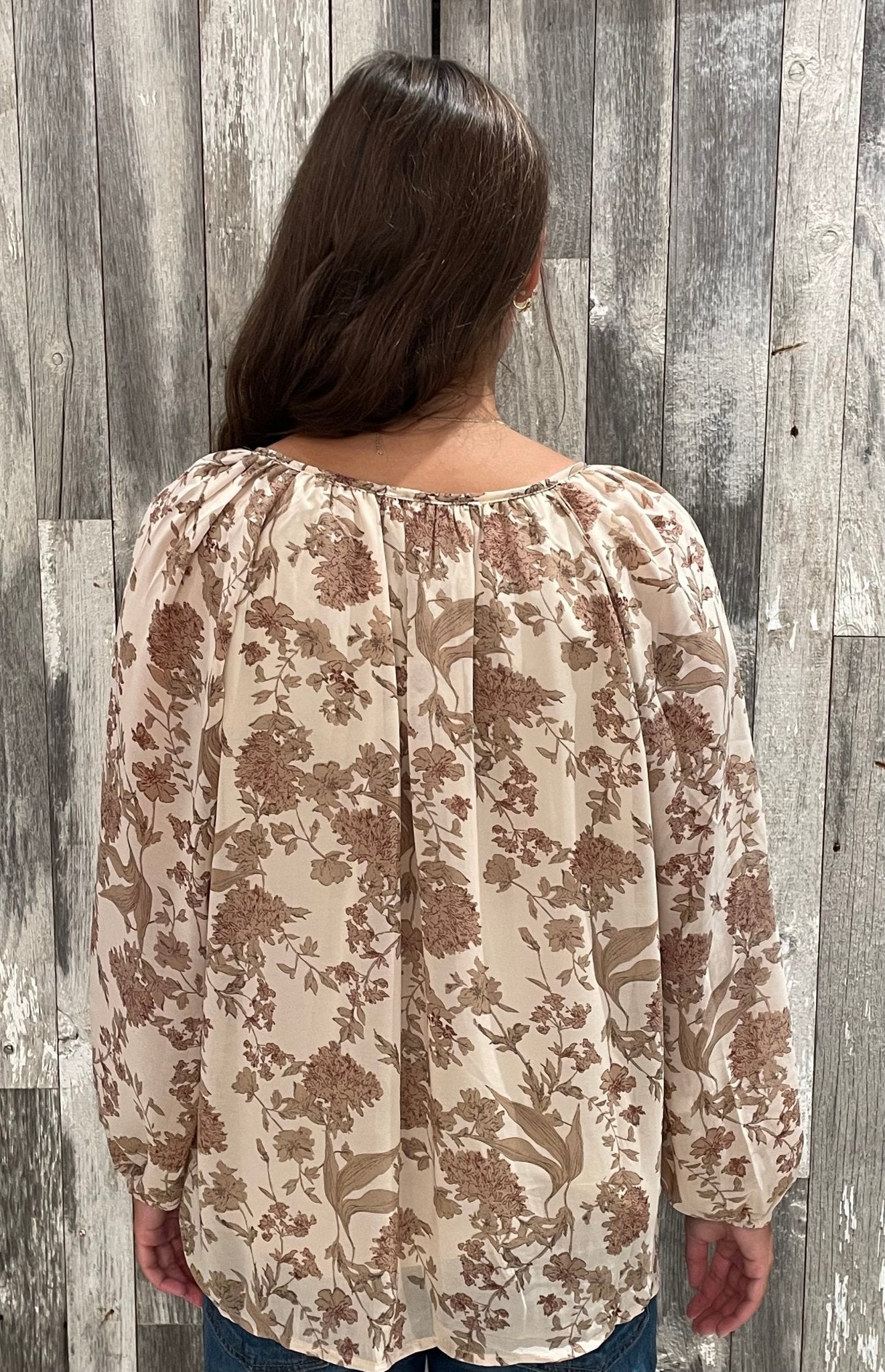 Long Sleeve Floral Boho Blouse - Mainstream Boutique