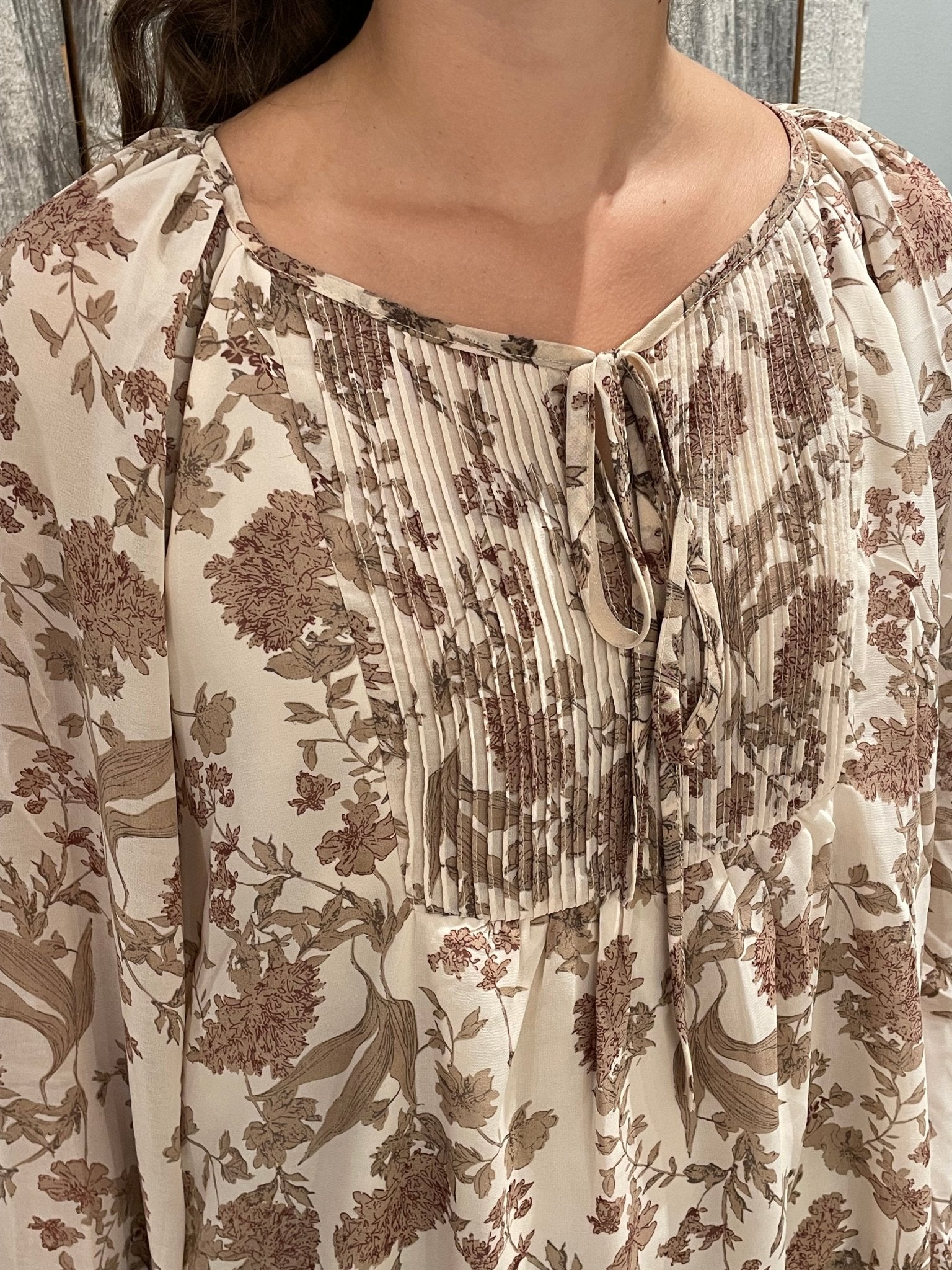 Long Sleeve Floral Boho Blouse - Mainstream Boutique