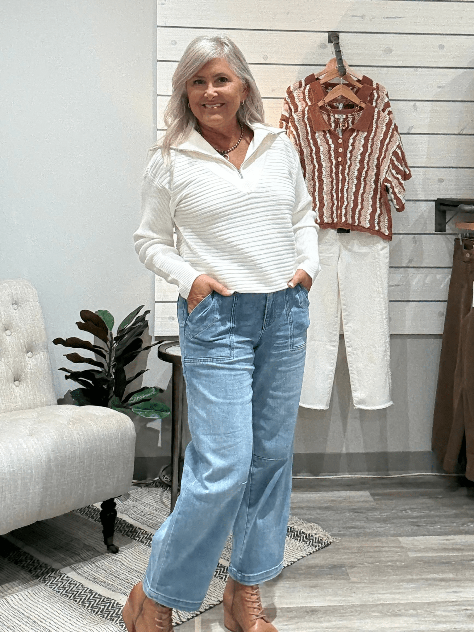 Ashton Wide Leg Barrel Denim