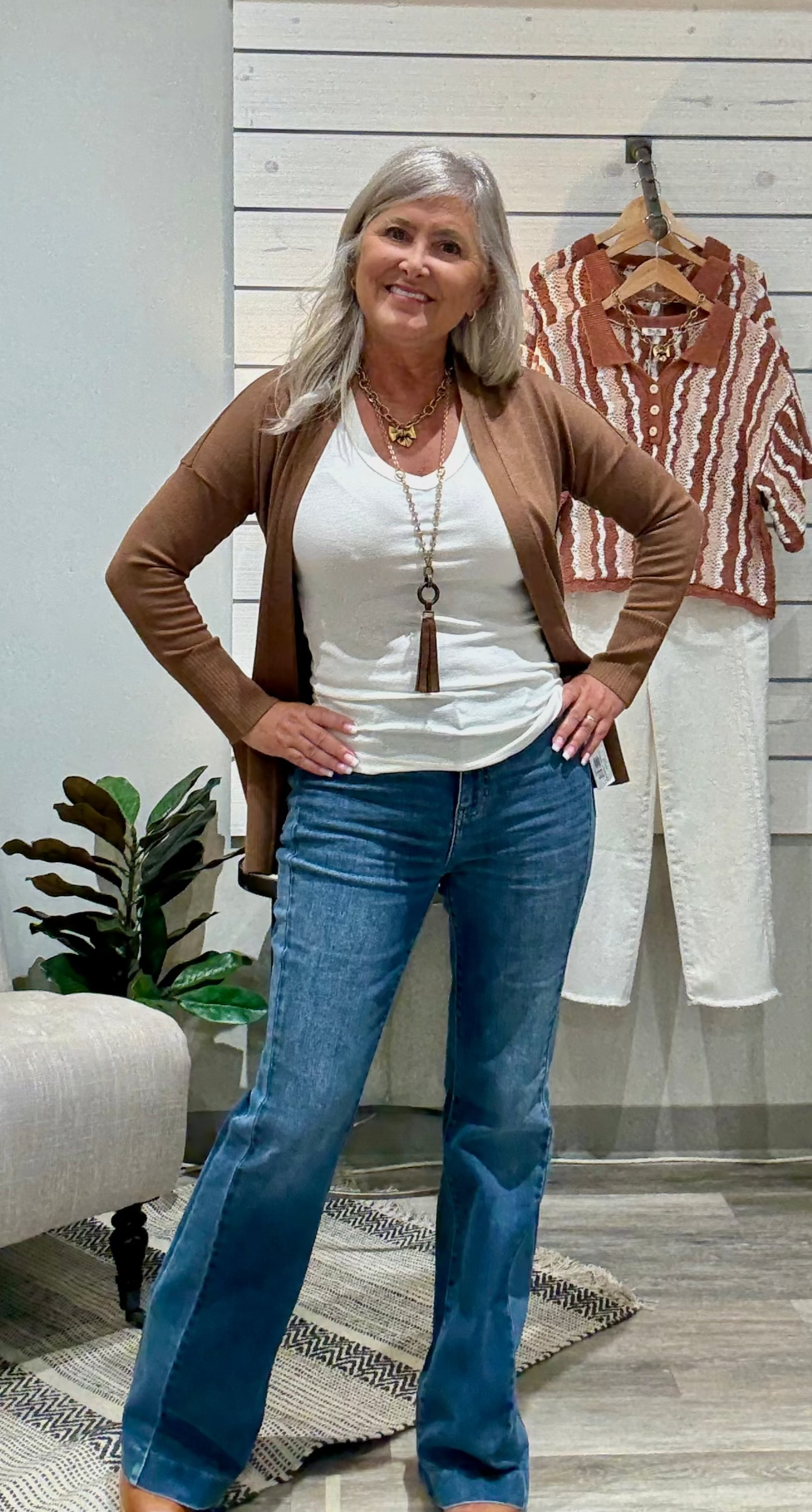 Hannah Flare Denim with Blocking Detail