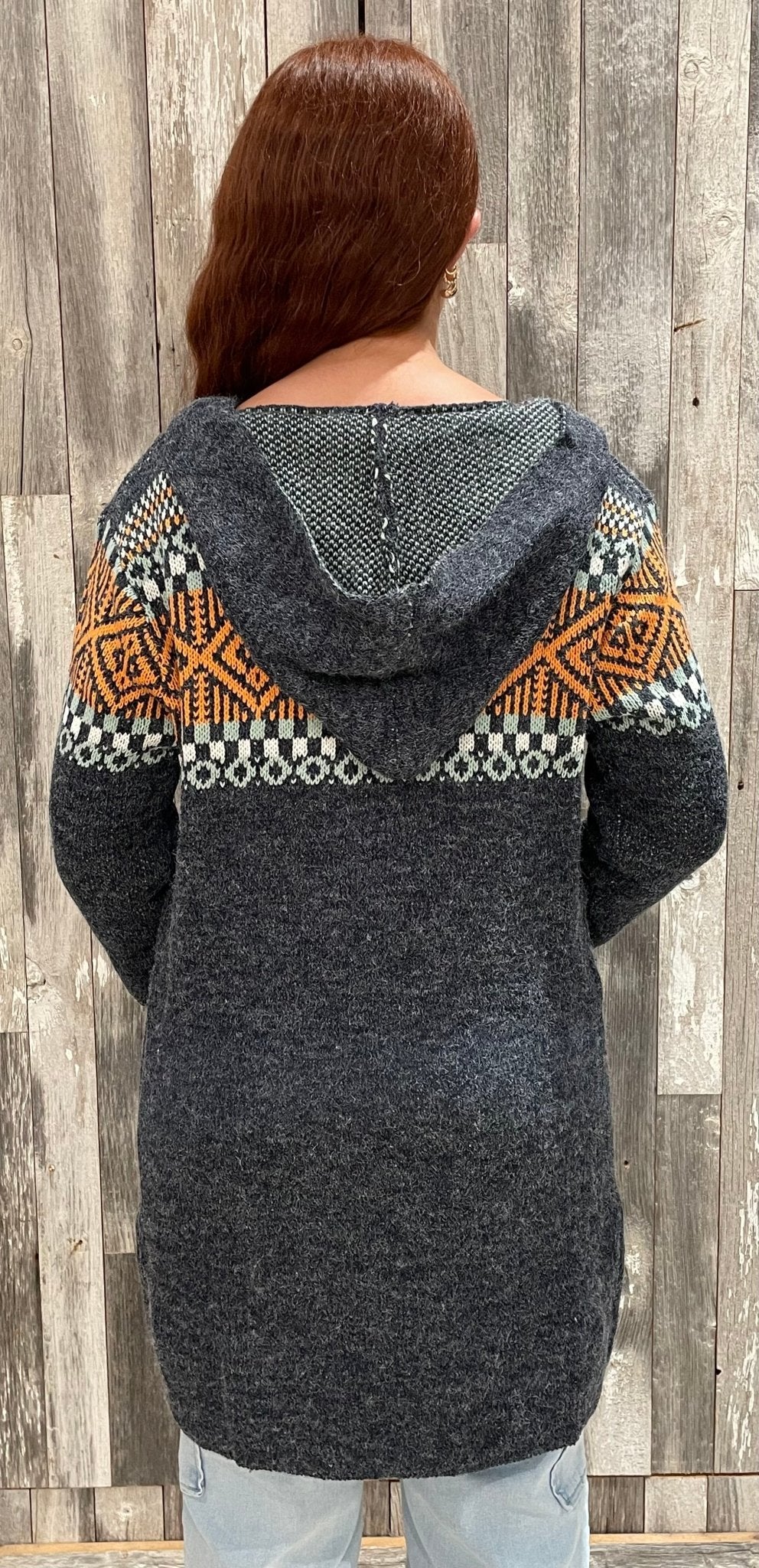 Tribal Hoodie Sweater Cardigan *Final Sale* - Mainstream Boutique