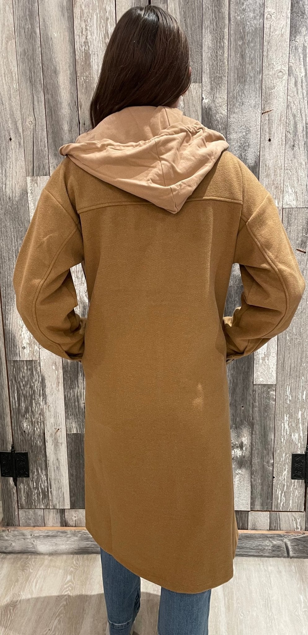 Twofer Coat W/ Hoodie - Mainstream Boutique