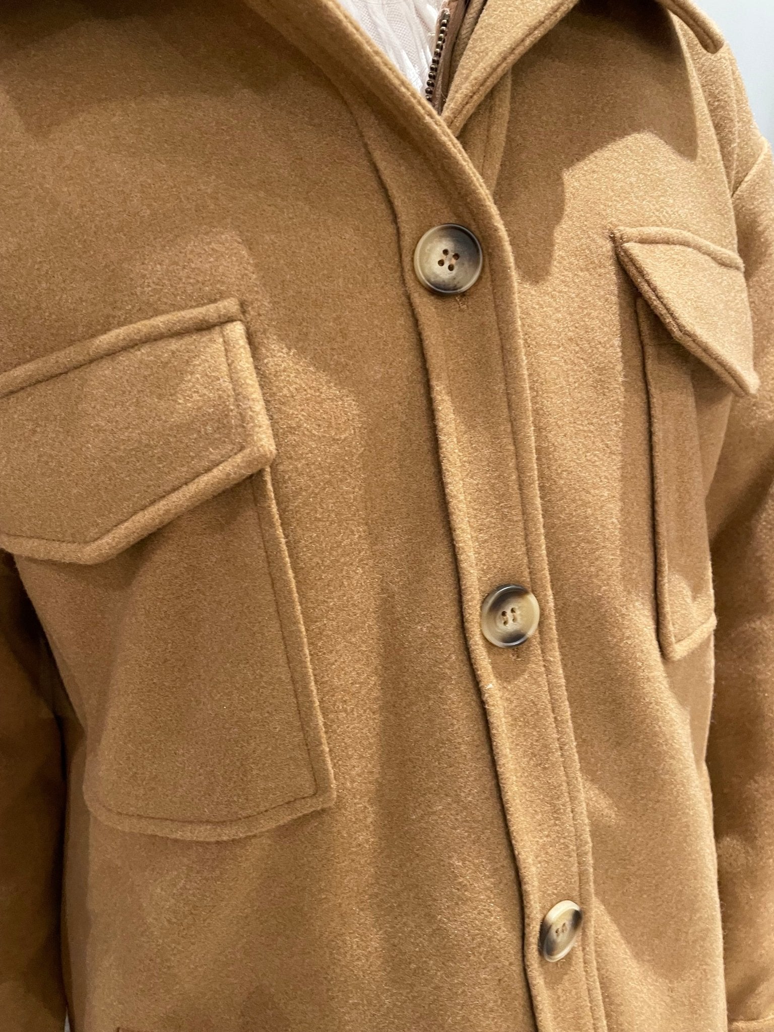 Twofer Coat W/ Hoodie - Mainstream Boutique