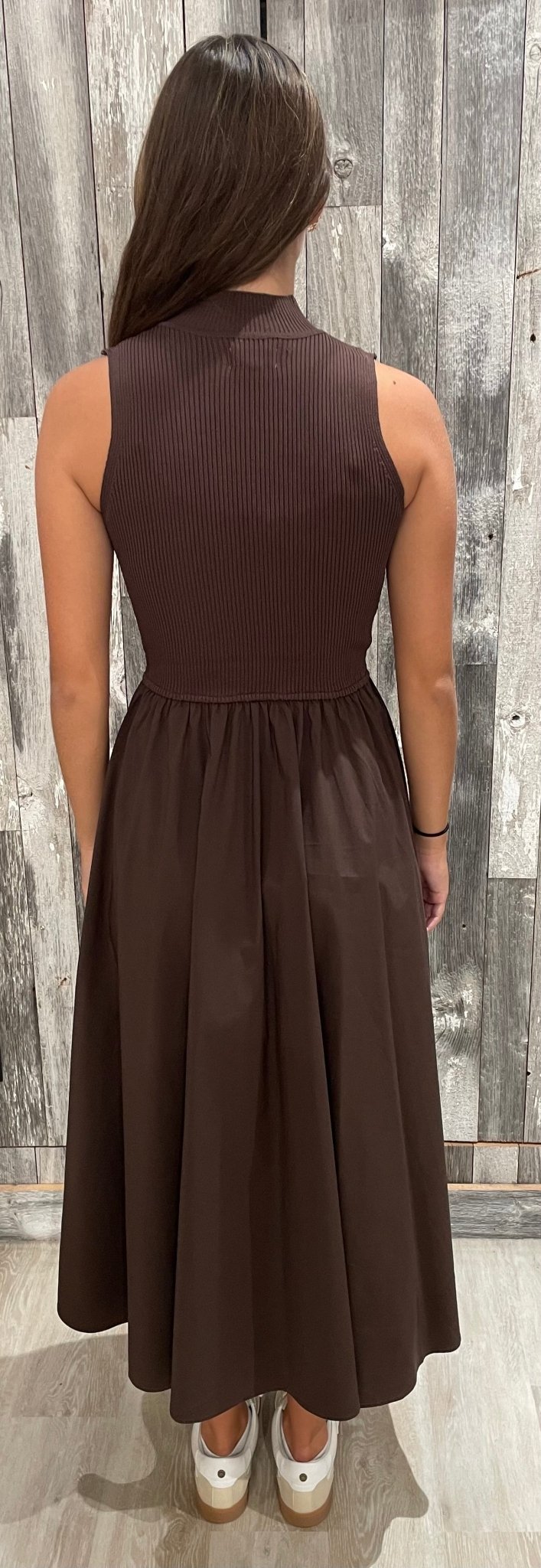 Maxi Mock Neck Sleeveless Dress - Mainstream Boutique