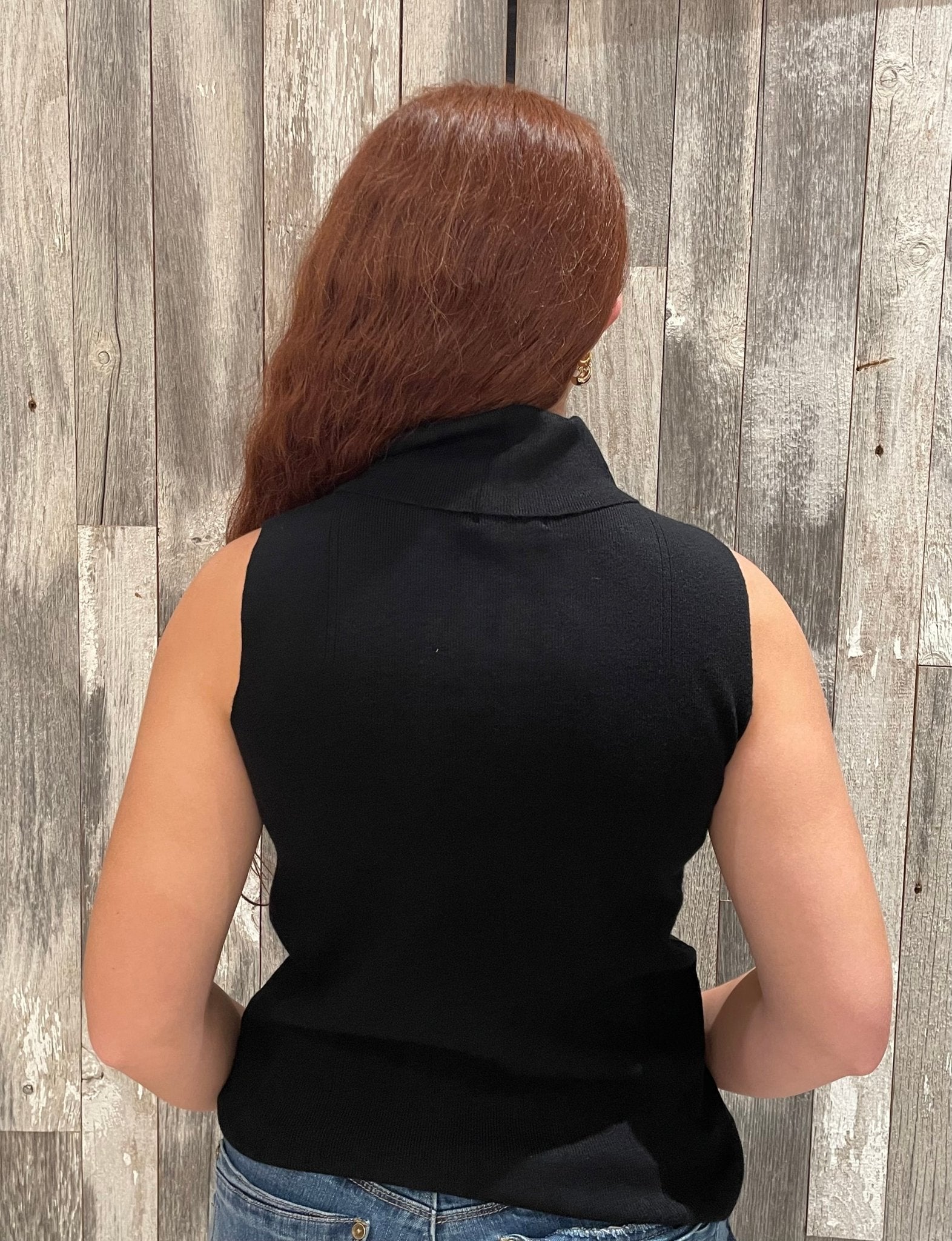Sleeveless Turtle Neck Sweater - Mainstream Boutique