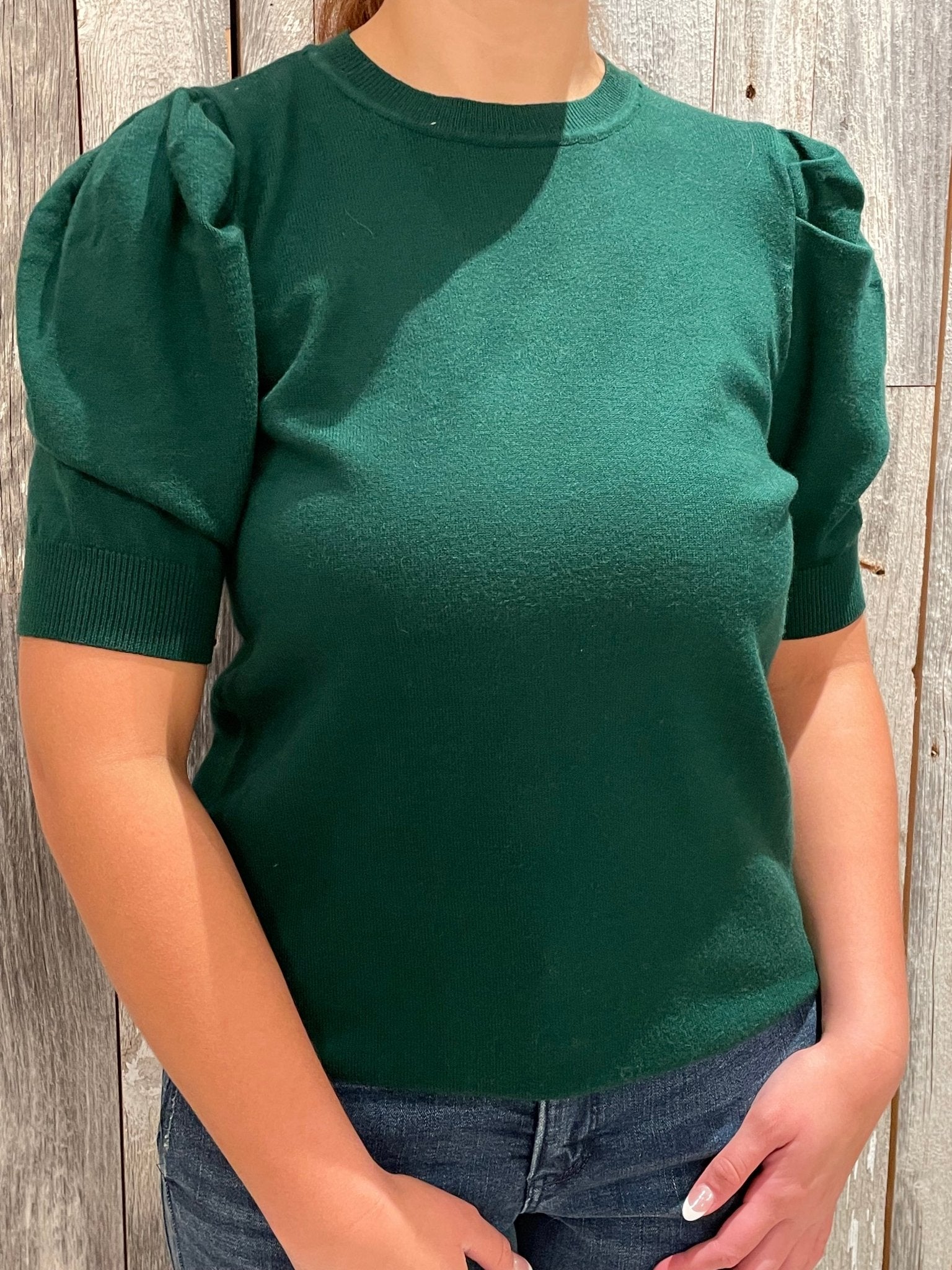Puff Short Sleeve Sweater Top - Mainstream Boutique