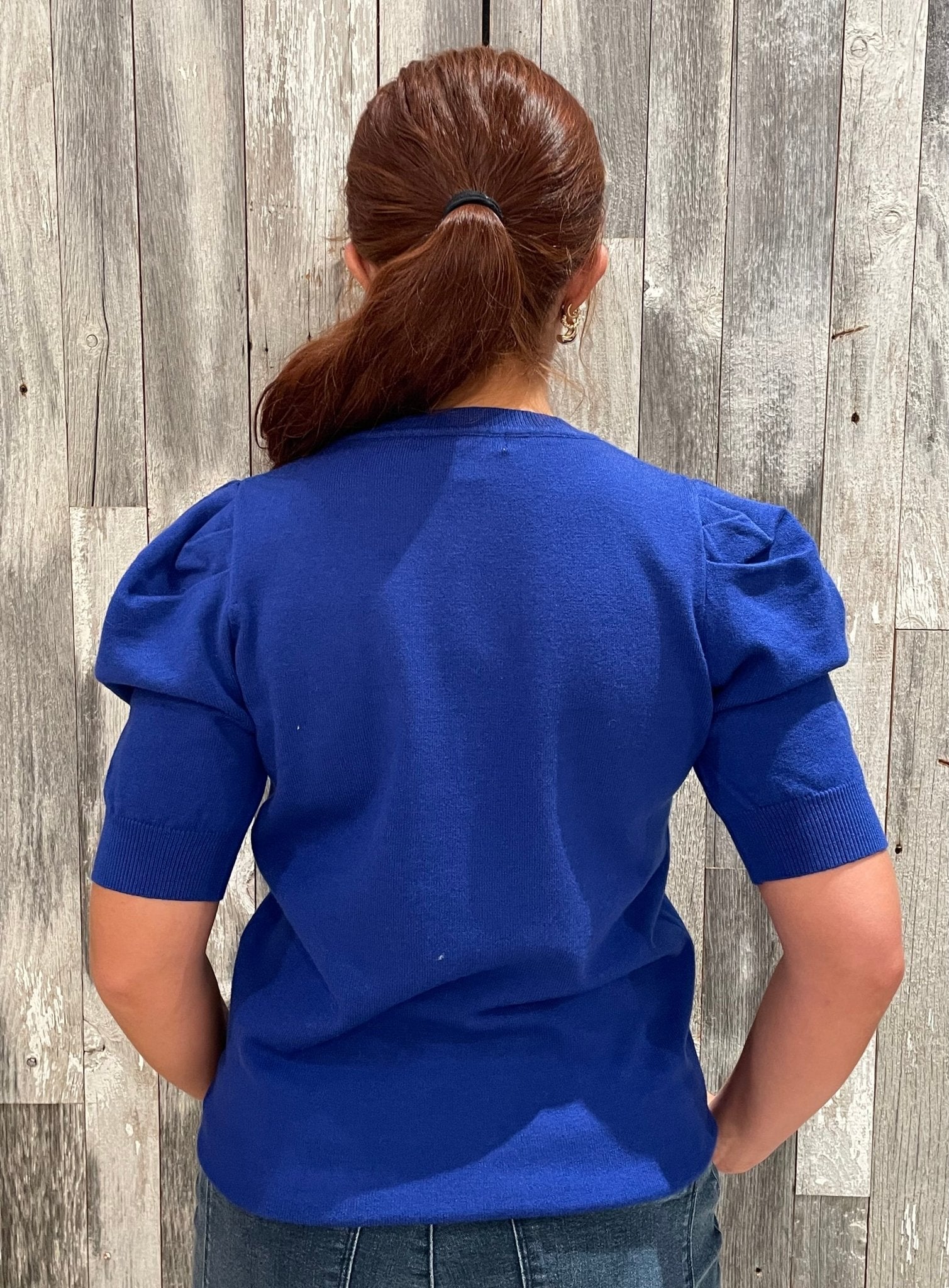 Puff Short Sleeve Sweater Top - Mainstream Boutique