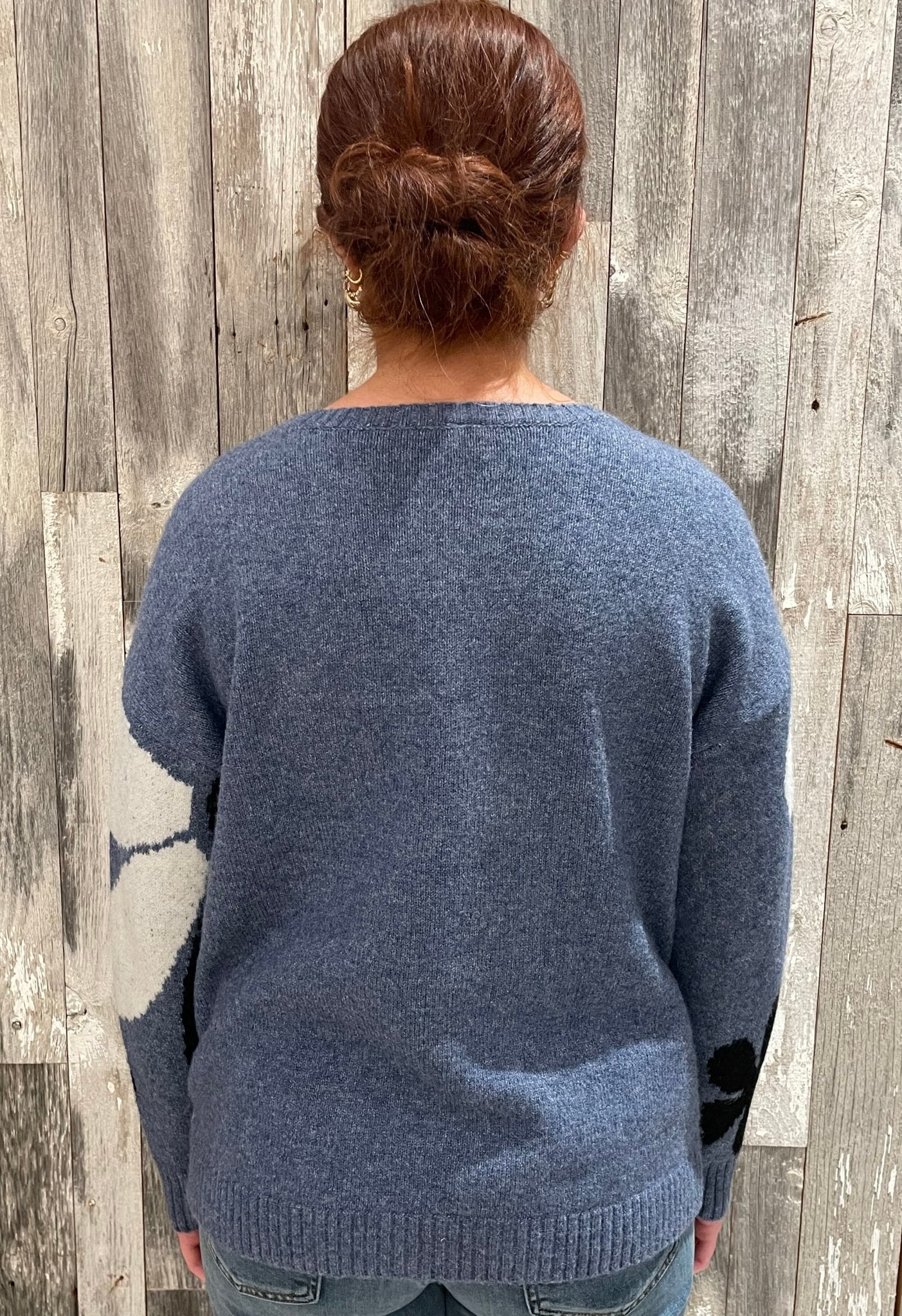 Exploded Floral Crew Neck Sweater - Mainstream Boutique