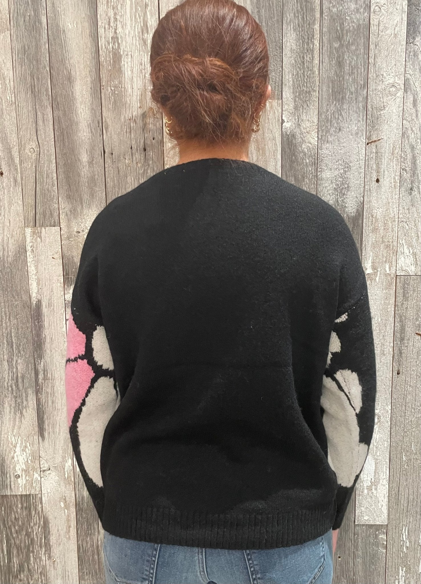 Exploded Floral Crew Neck Sweater - Mainstream Boutique