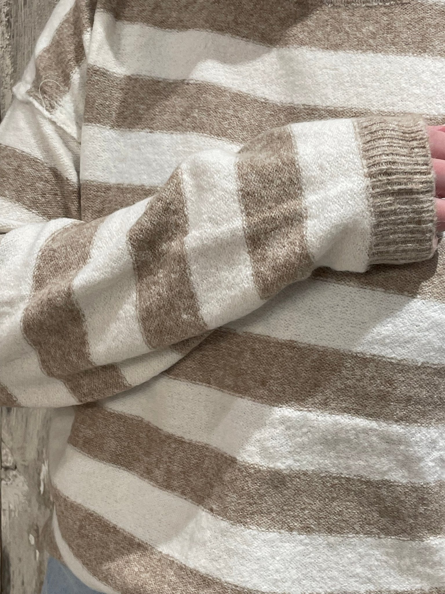 Crew Neck Bold Striped Sweater - Mainstream Boutique