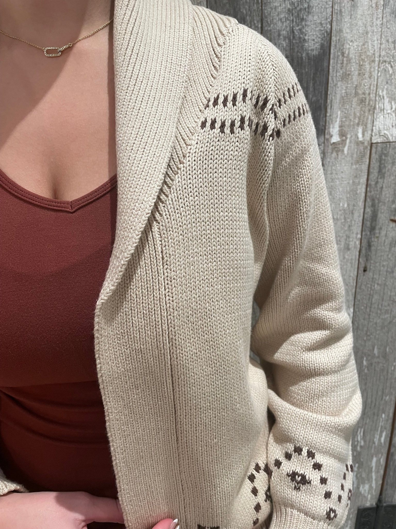 Horse Jacquard Knit Cardigan - Mainstream Boutique