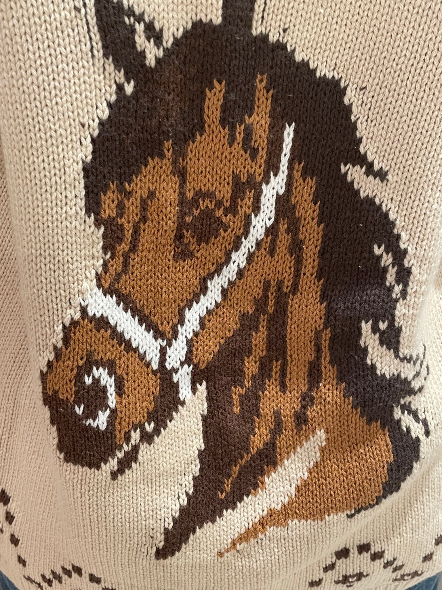 Horse Jacquard Knit Cardigan - Mainstream Boutique