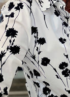 Long Sleeve Button Front Knit Floral Shirt