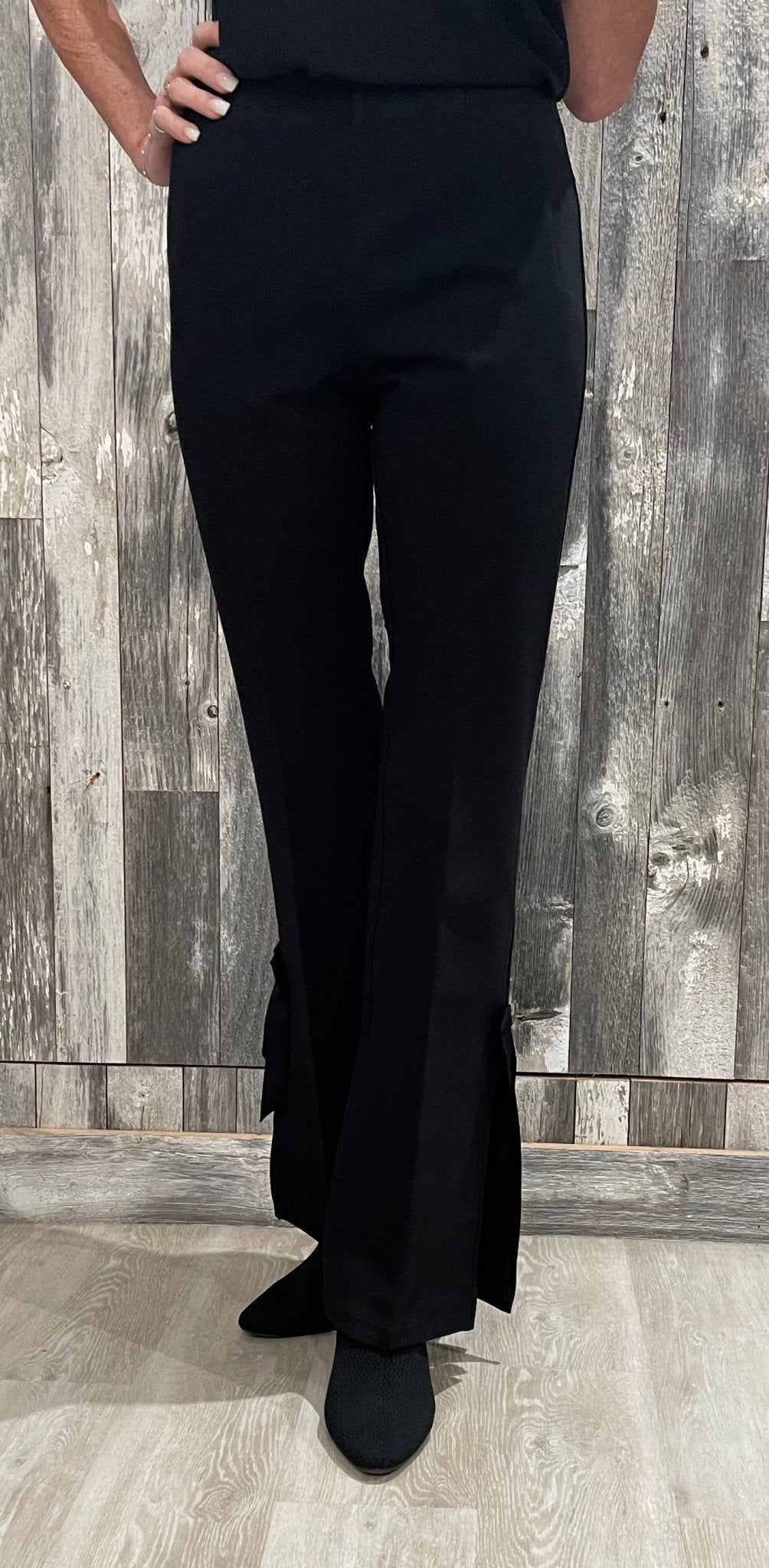 Scuba Knit Bow Detail Trousers - Mainstream Boutique