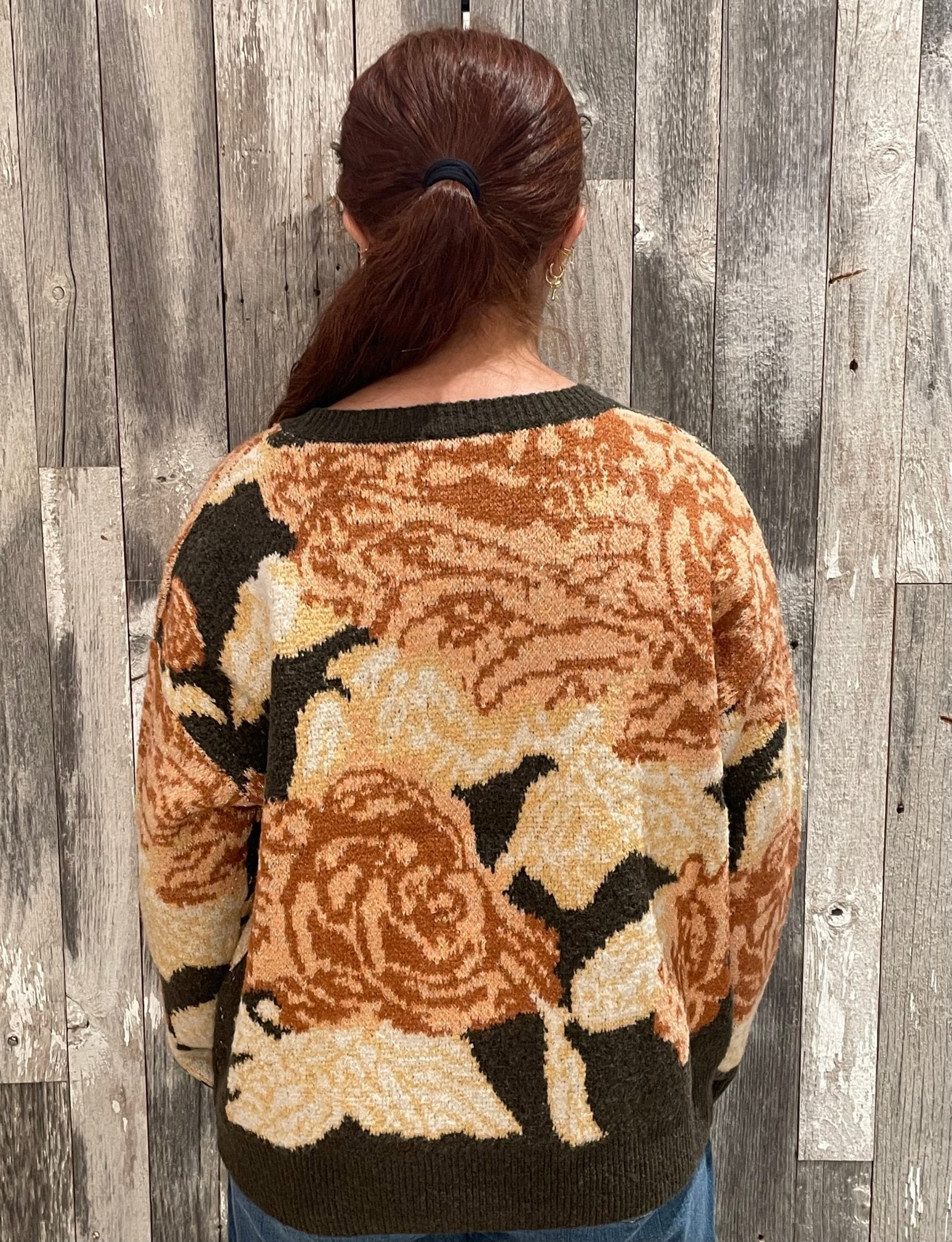 Flower Patterned Sweater *Final Sale* - Mainstream Boutique