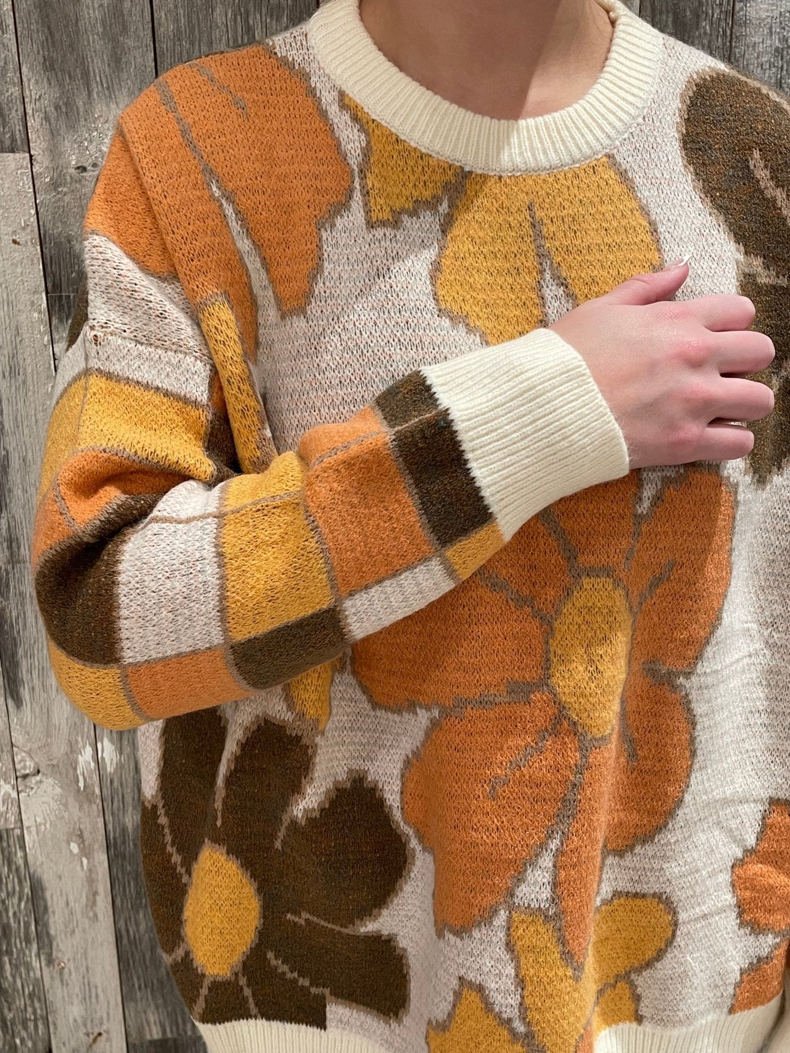 Floral Mixed Sweater *Final Sale* - Mainstream Boutique