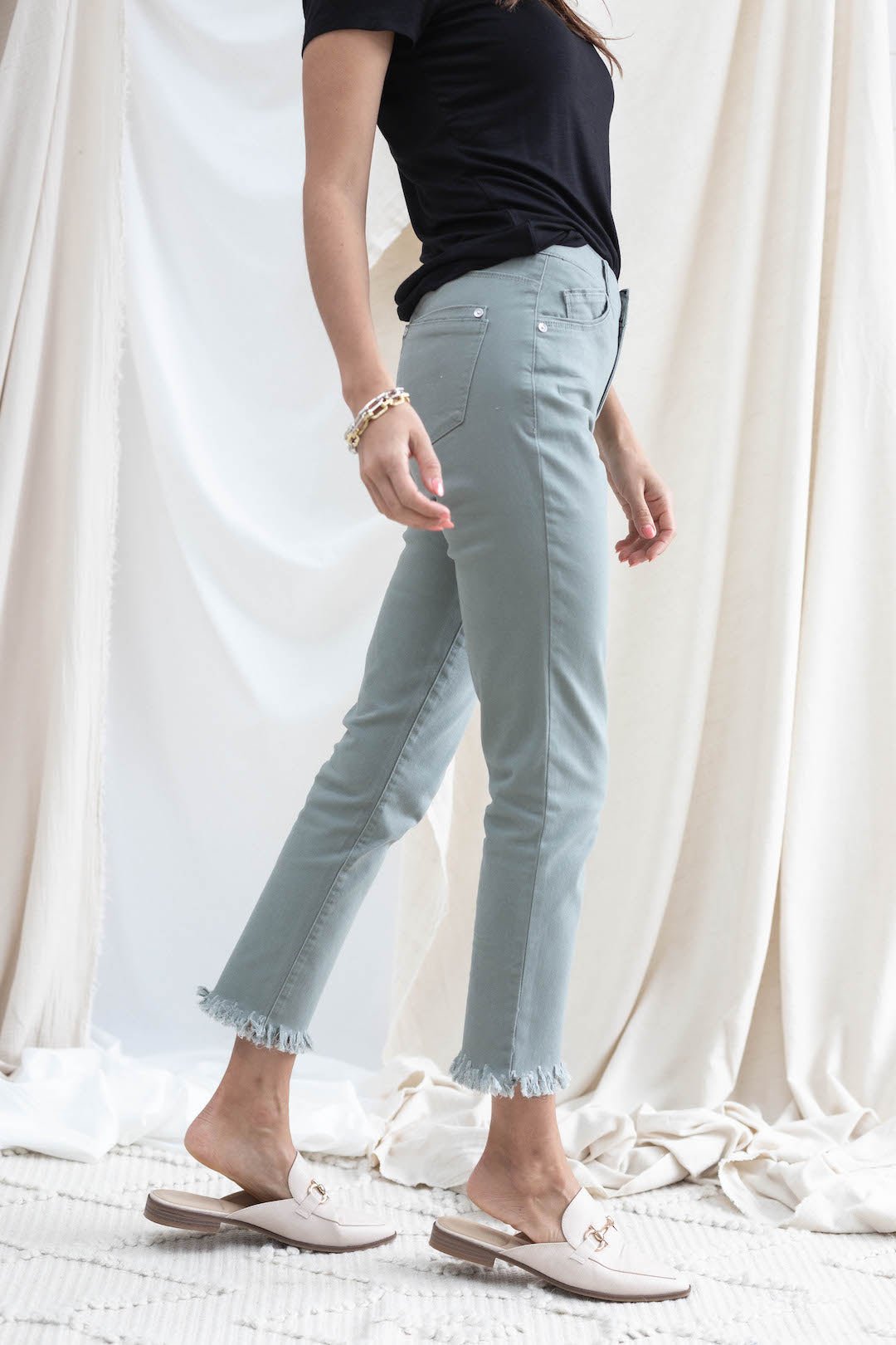 Colored Chewed Hem - Mainstream Boutique