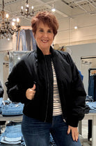 Long leave Boat Neck Stripe Knit Top