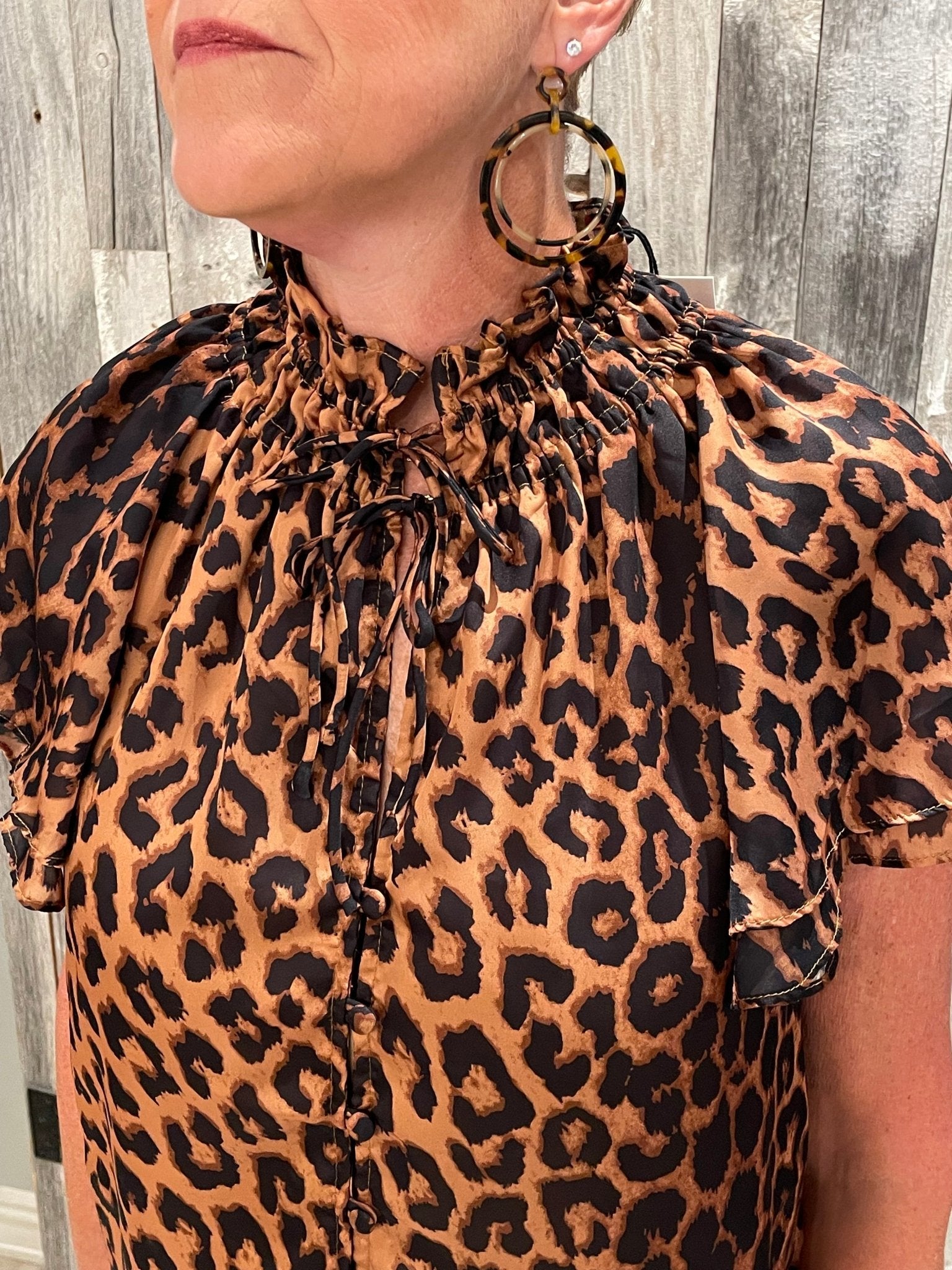 Flutter Sleeve Cheetah Top - Mainstream Boutique