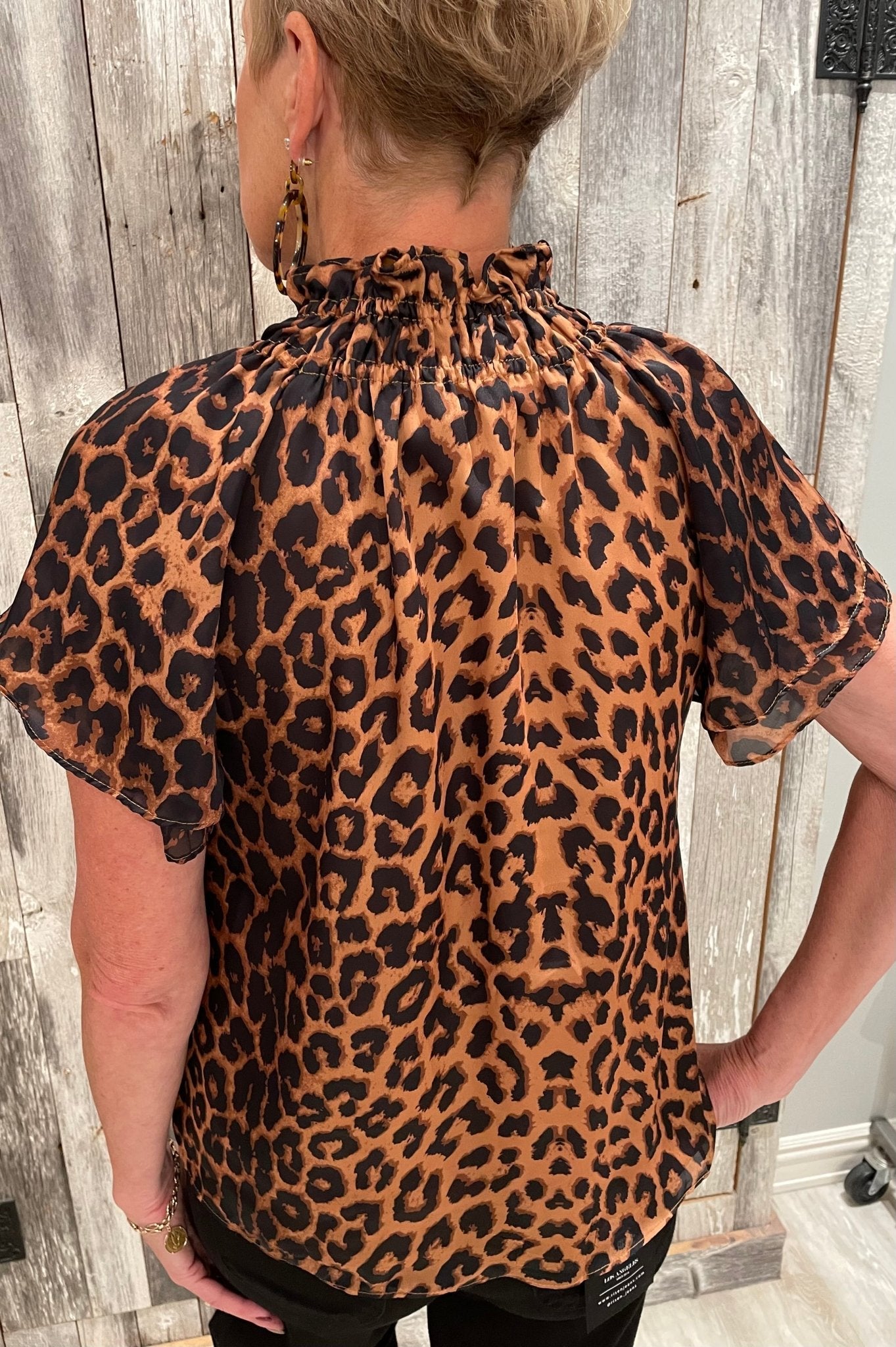 Flutter Sleeve Cheetah Top - Mainstream Boutique