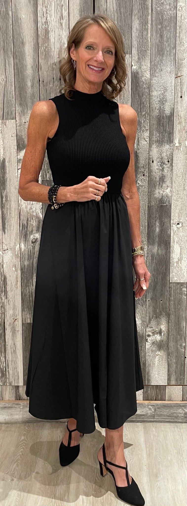 Maxi Mock Neck Sleeveless Dress - Mainstream Boutique