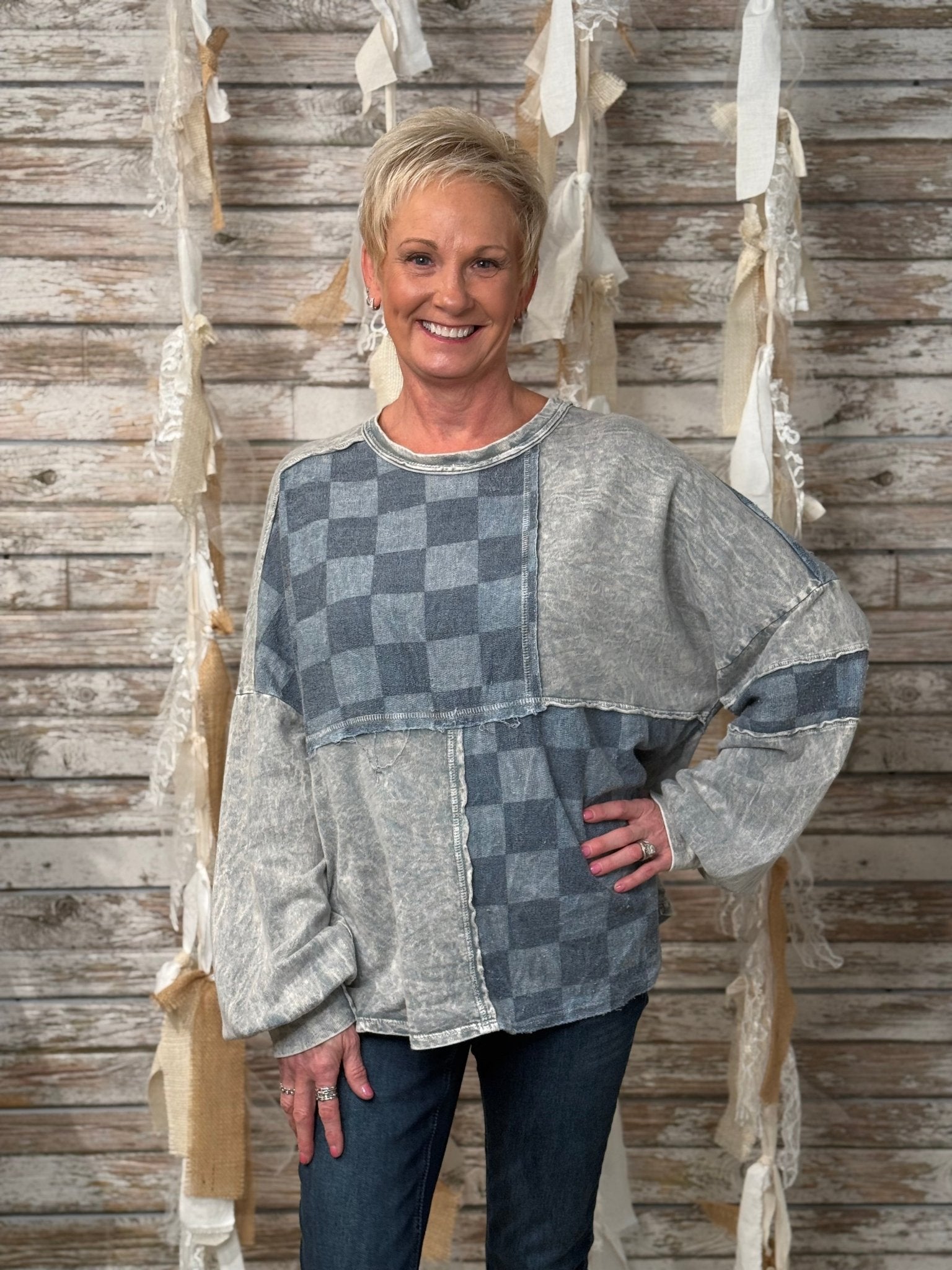 Checkmate Vibes Sweatshirt - Mainstream Boutique
