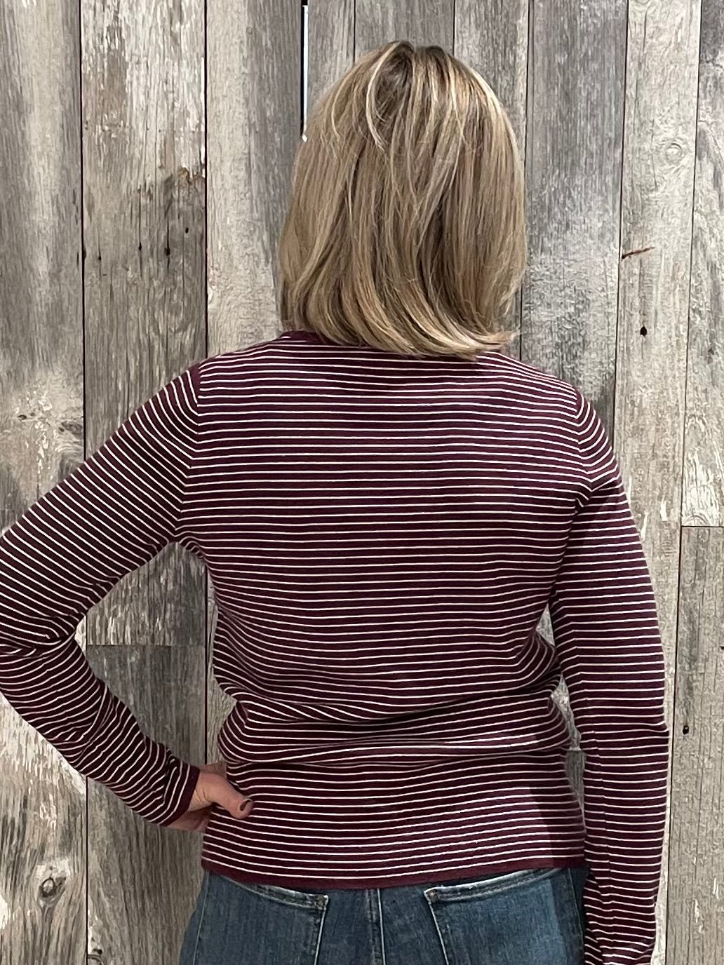 Pinstripe Lightweight Pullover - Mainstream Boutique