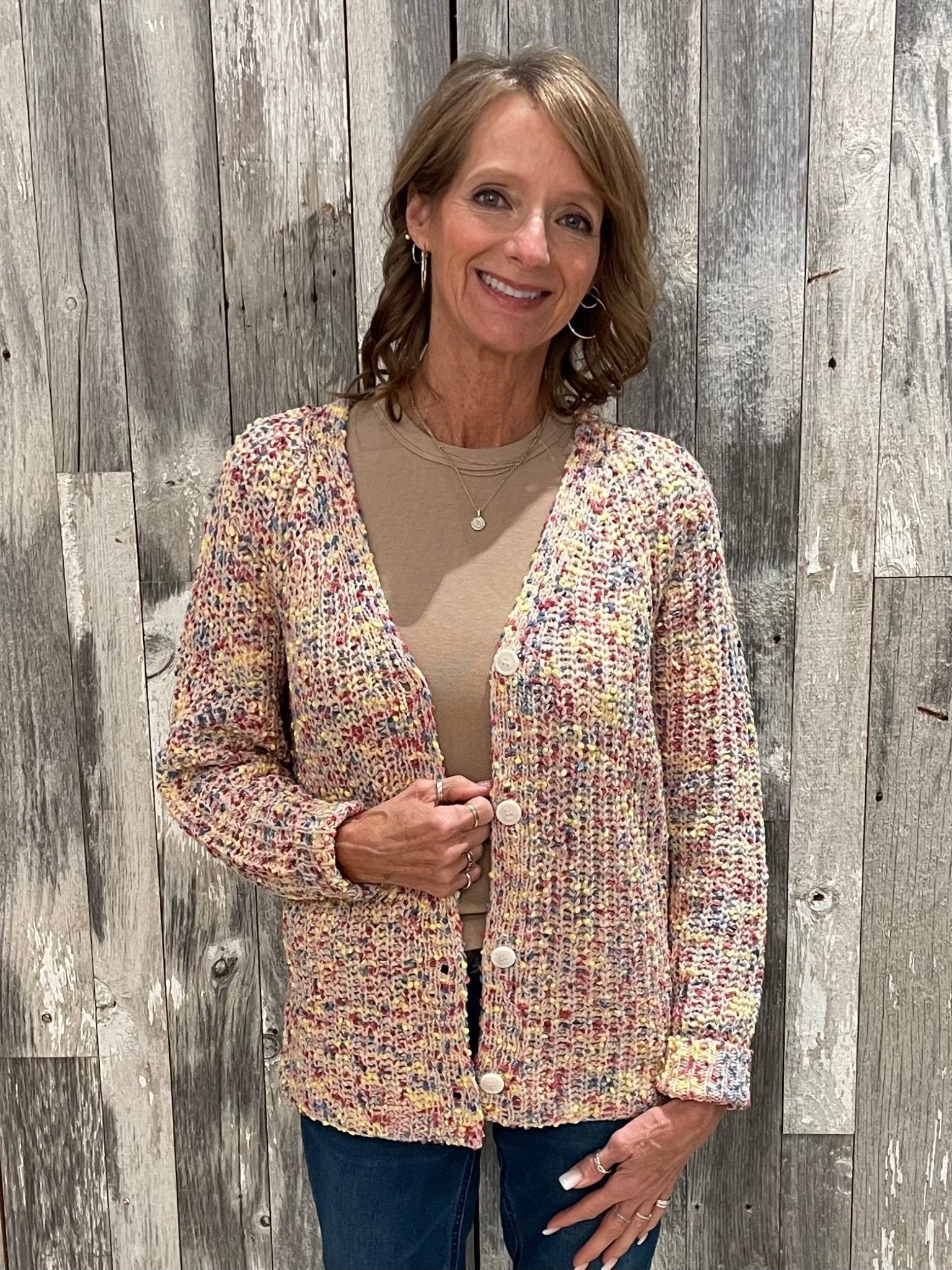 Multi Color Popcorn Cardigan - Mainstream Boutique