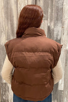 Mock Neck Casual Puffer Vest - Mainstream Boutique