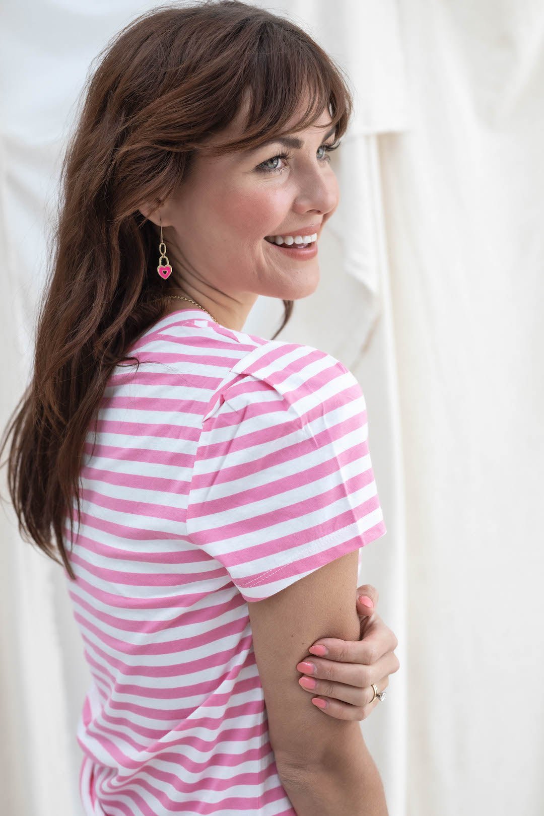 Short Sleeve Striped Tee - 2 Colors - Mainstream Boutique