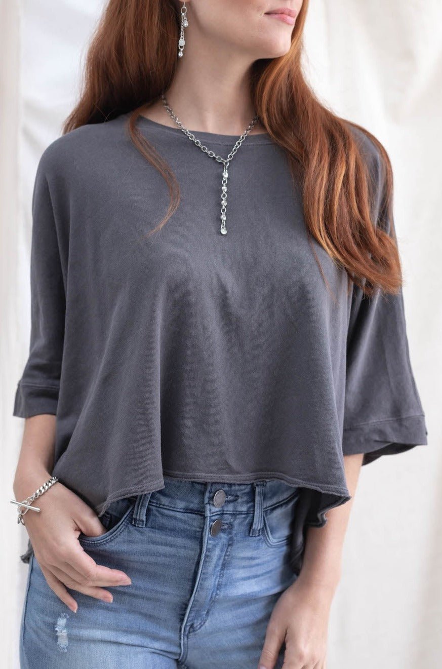 Vintage Swing Tee - Graphite - Mainstream Boutique