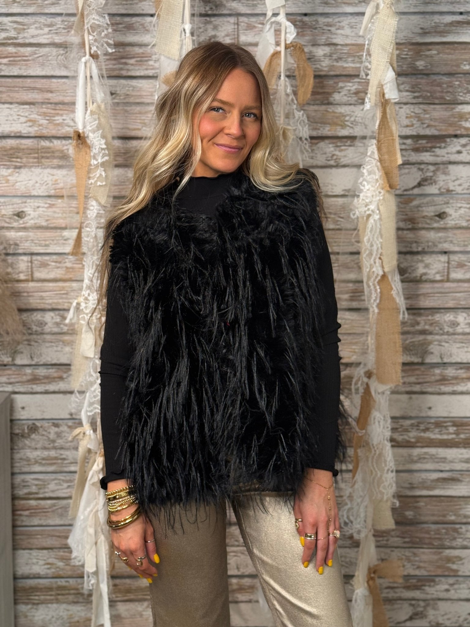 Shaggy Chic Faux Fur Vest - Mainstream Boutique