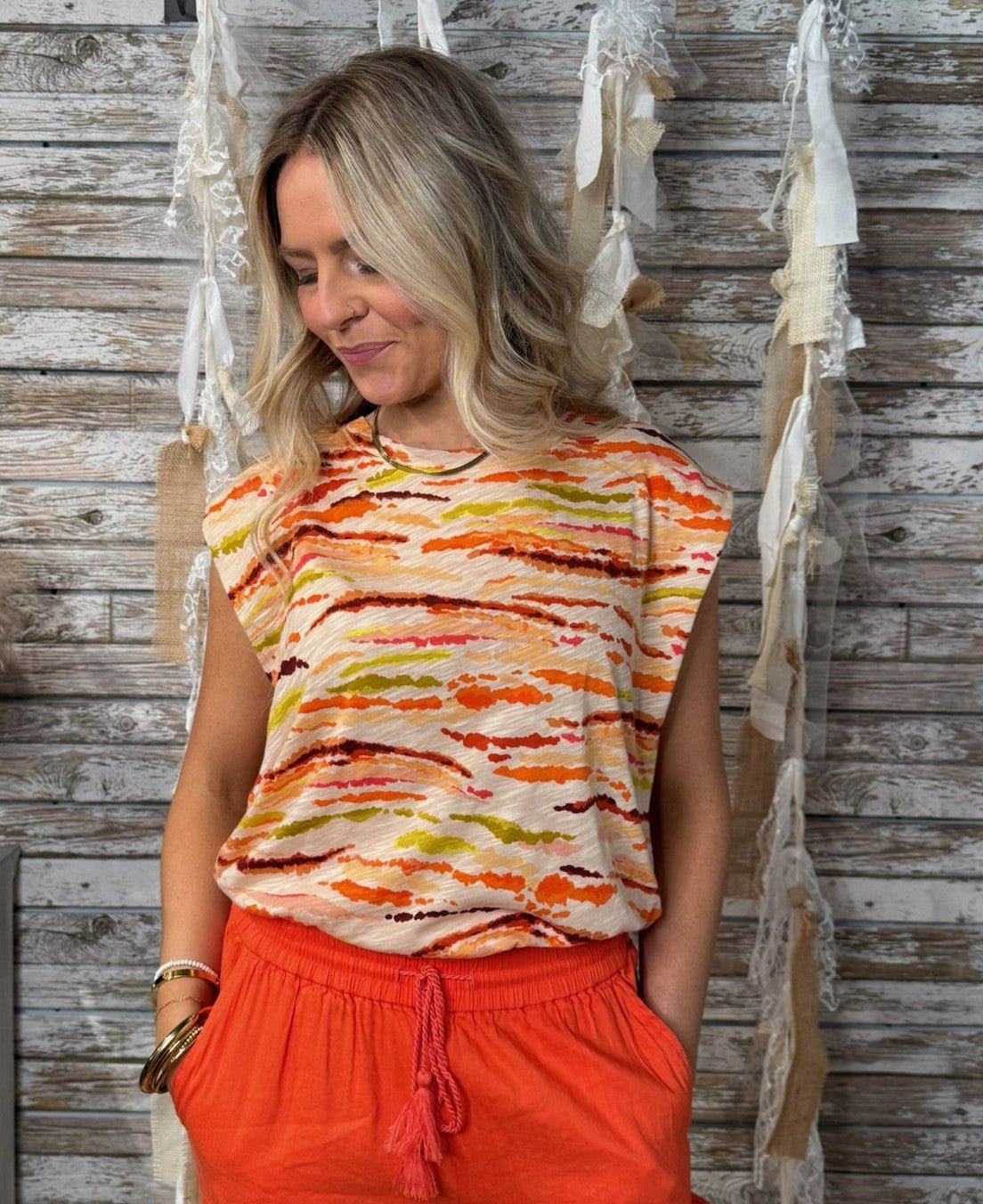 Sunset Streak Tee - Mainstream Boutique