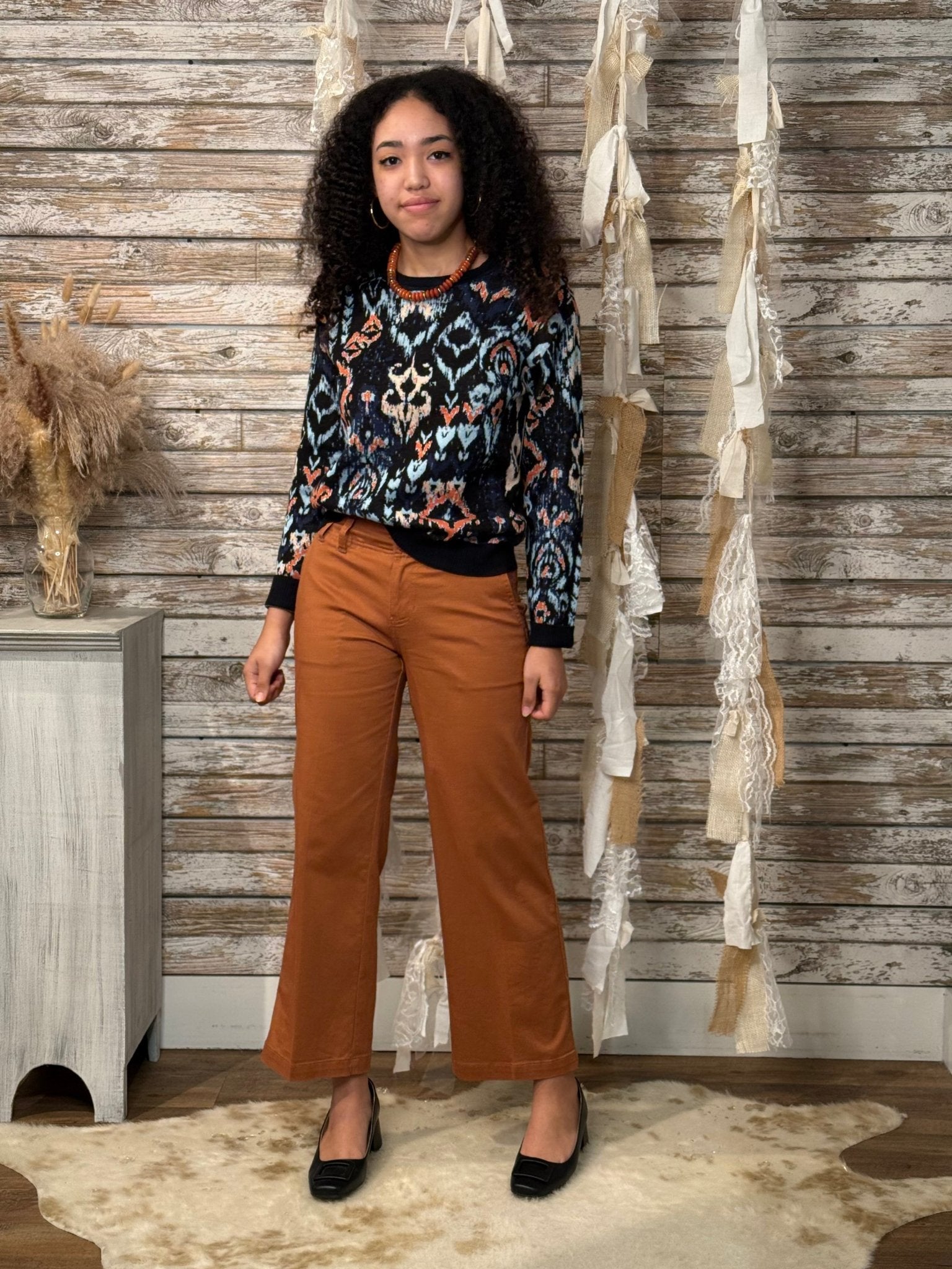 Midnight Mirage Jacquard Sweater - Mainstream Boutique