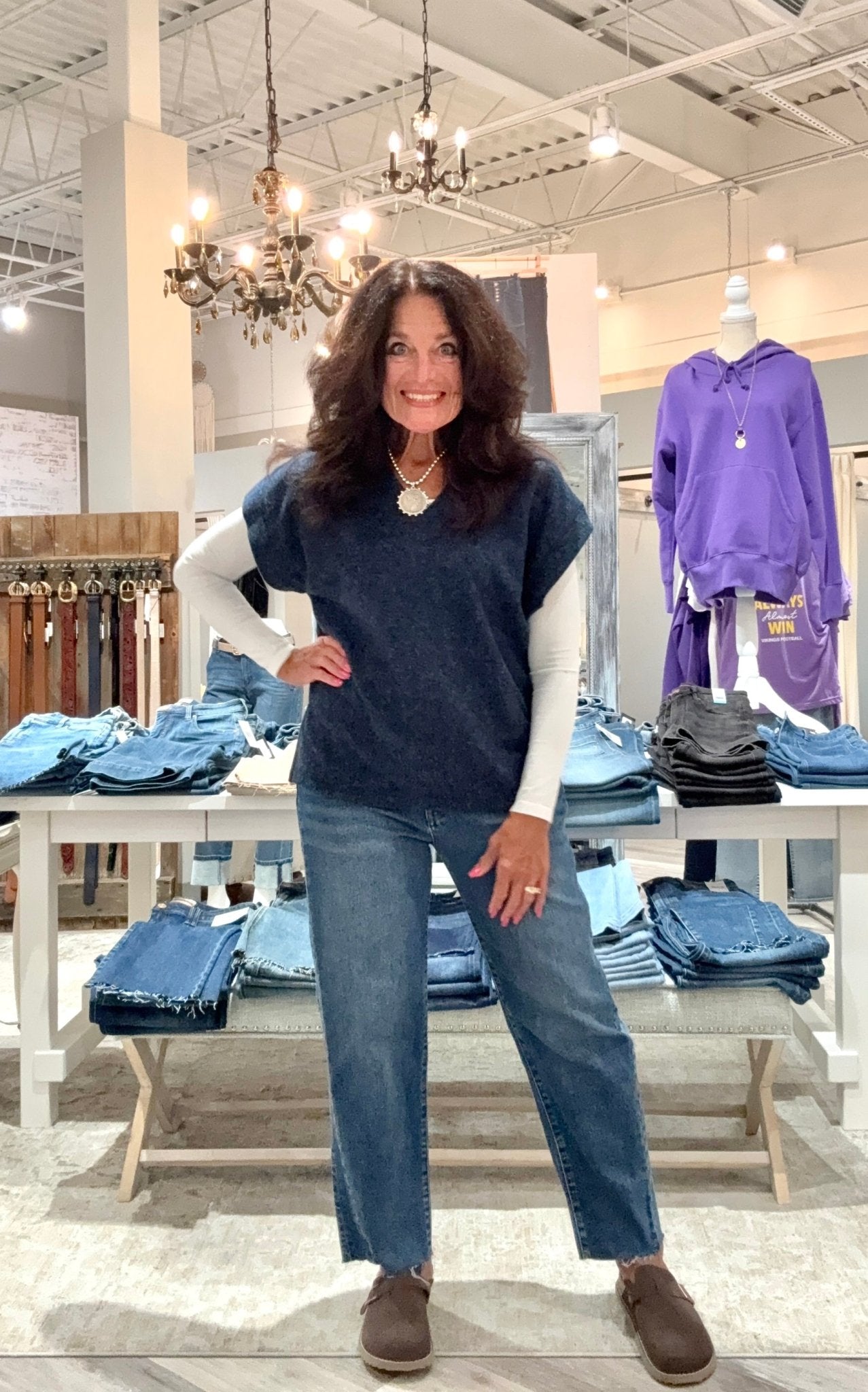 ASHLEY HIGH RISE SLOUCHY BARREL WITH SIDE INSETS - Mainstream Boutique