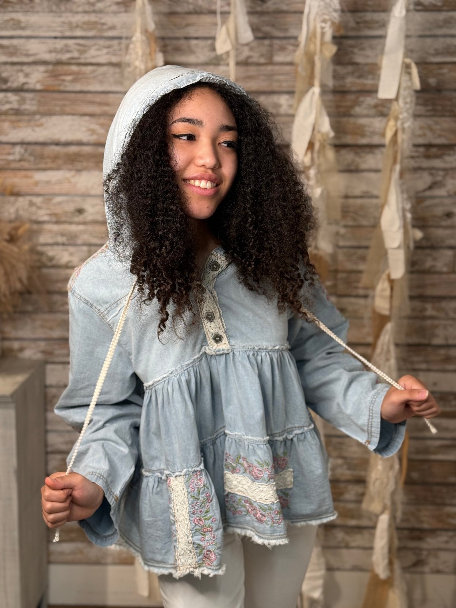 Wildflower Denim Tunic - Mainstream Boutique