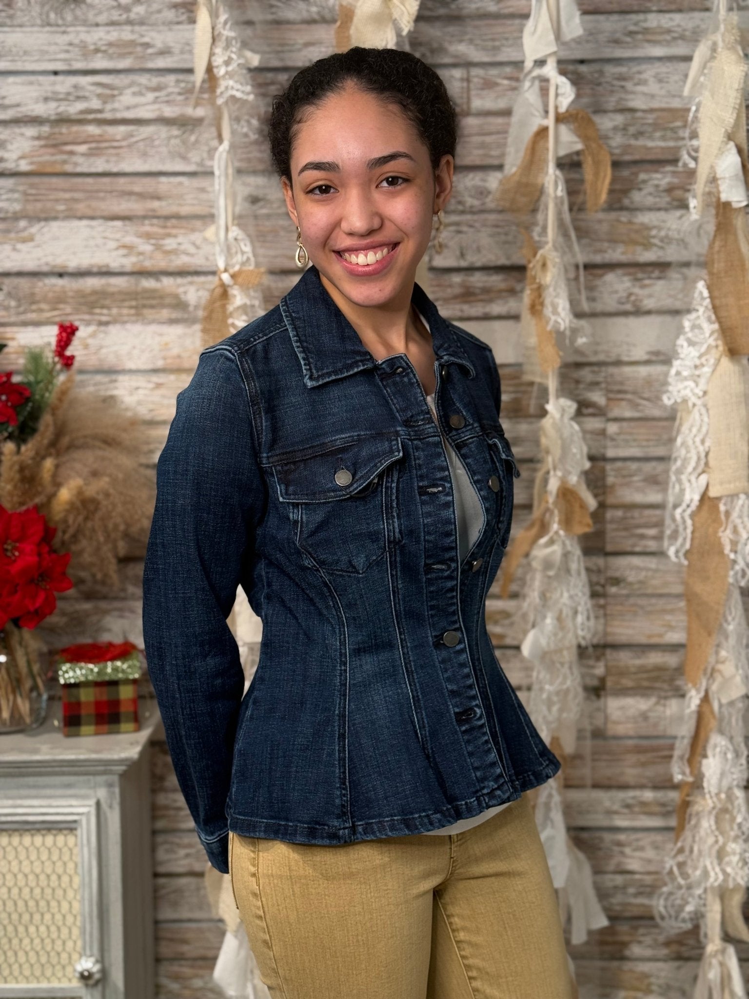 Liverpool Fit And Flare Denim Trucker Jacket - Mainstream Boutique