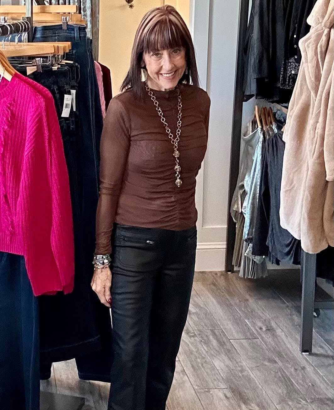Mac & Me Mesh Long Sleeve Top - Mainstream Boutique