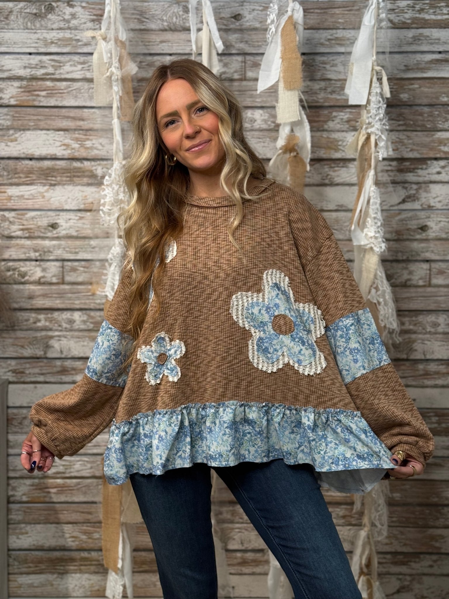 Meadow Bloom Patchwork Top - Mainstream Boutique