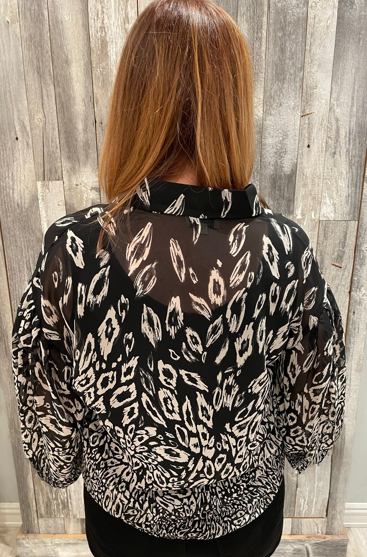 Flowy Animal Print Blouse - Mainstream Boutique
