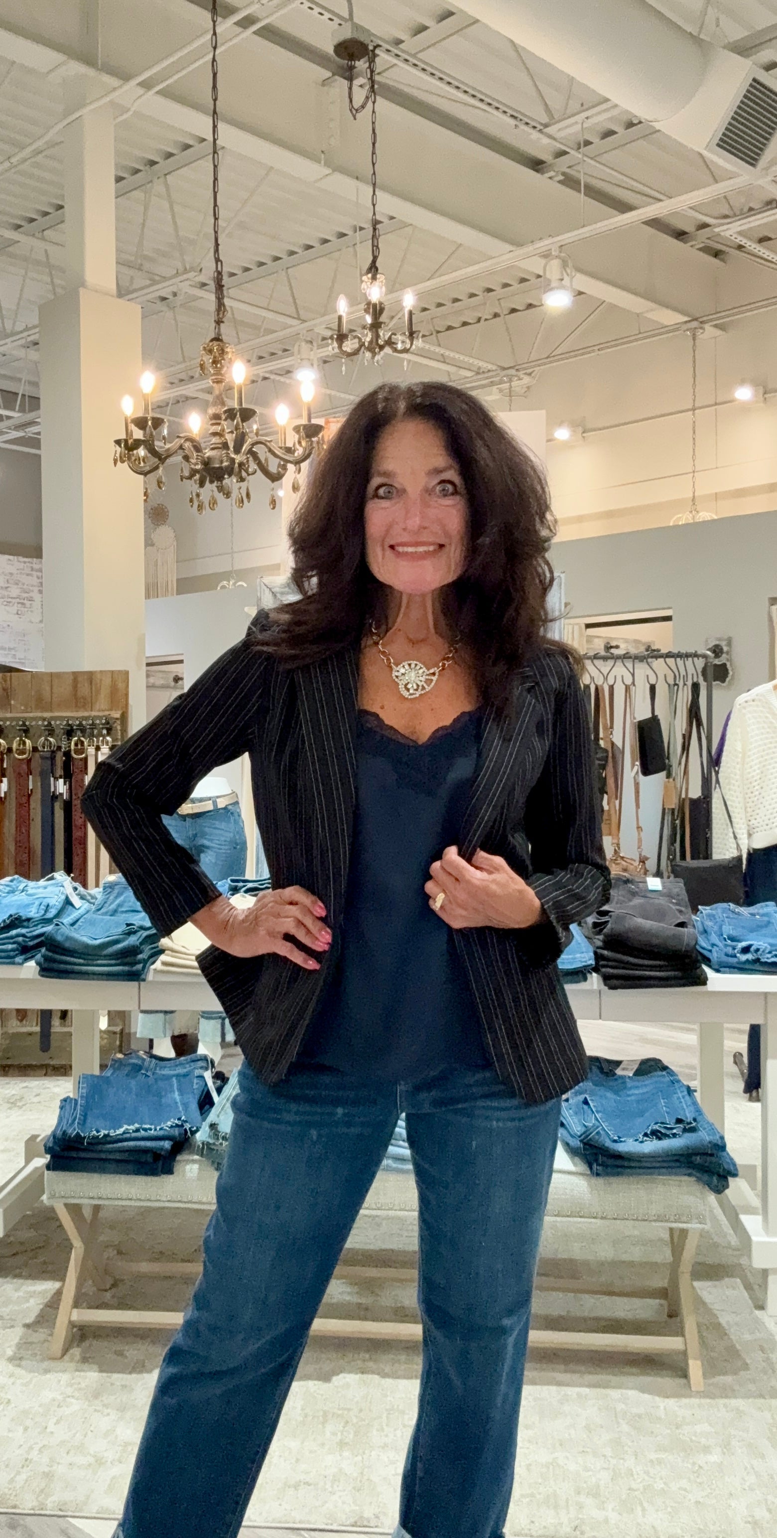 Fitted Striped Blazer