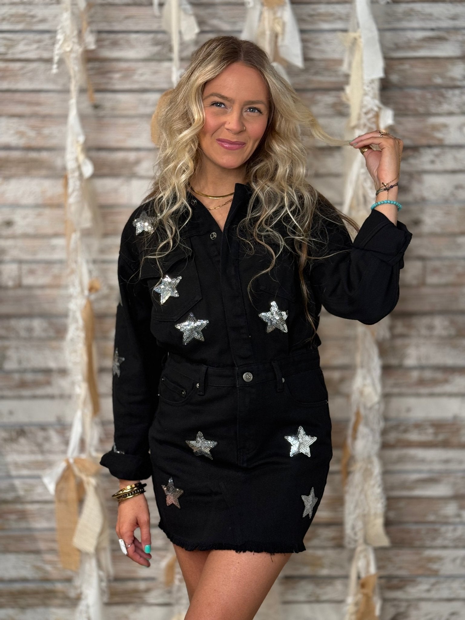 Raelynn Starstruck Denim Dress - Mainstream Boutique