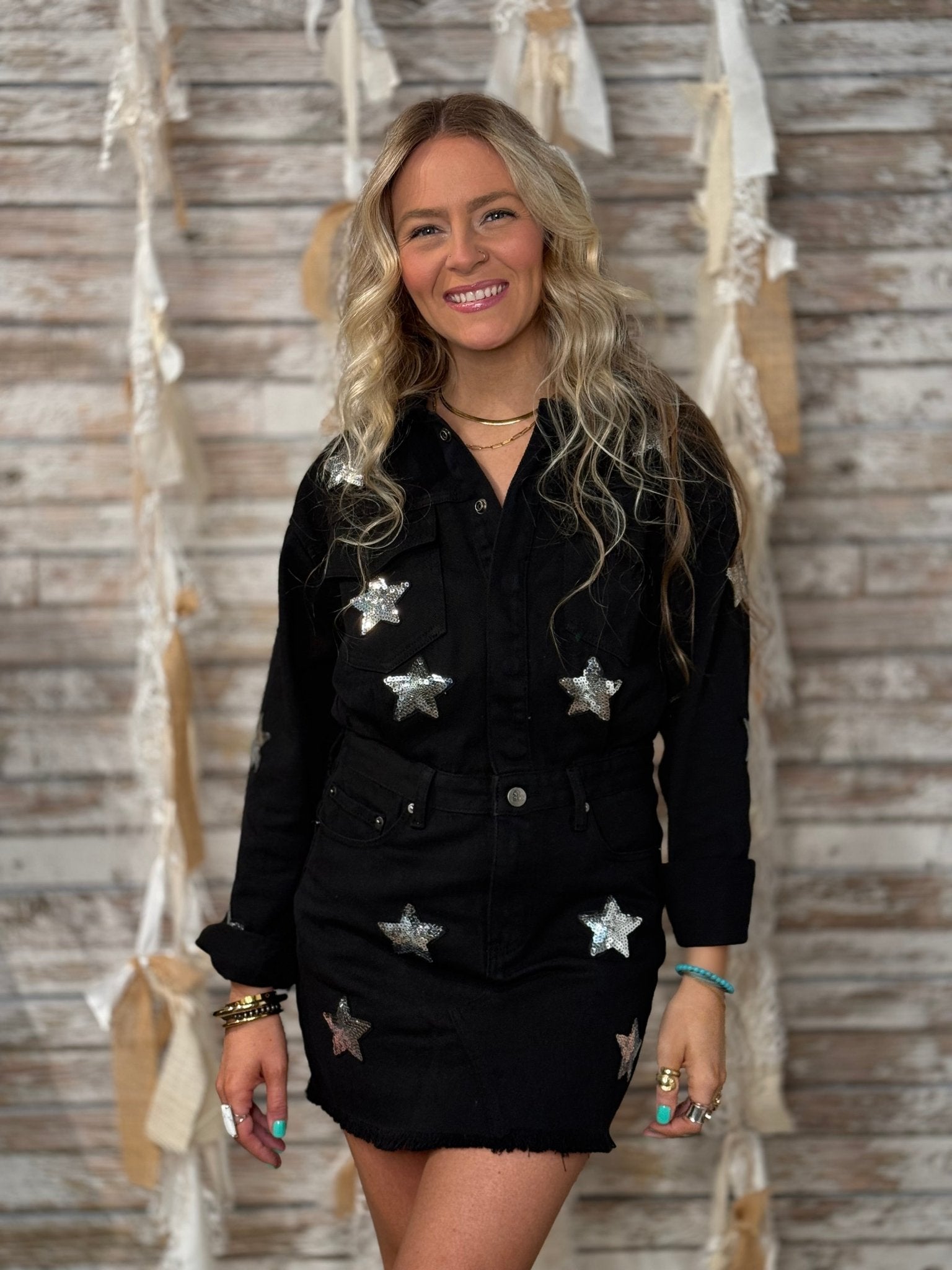 Raelynn Starstruck Denim Dress - Mainstream Boutique