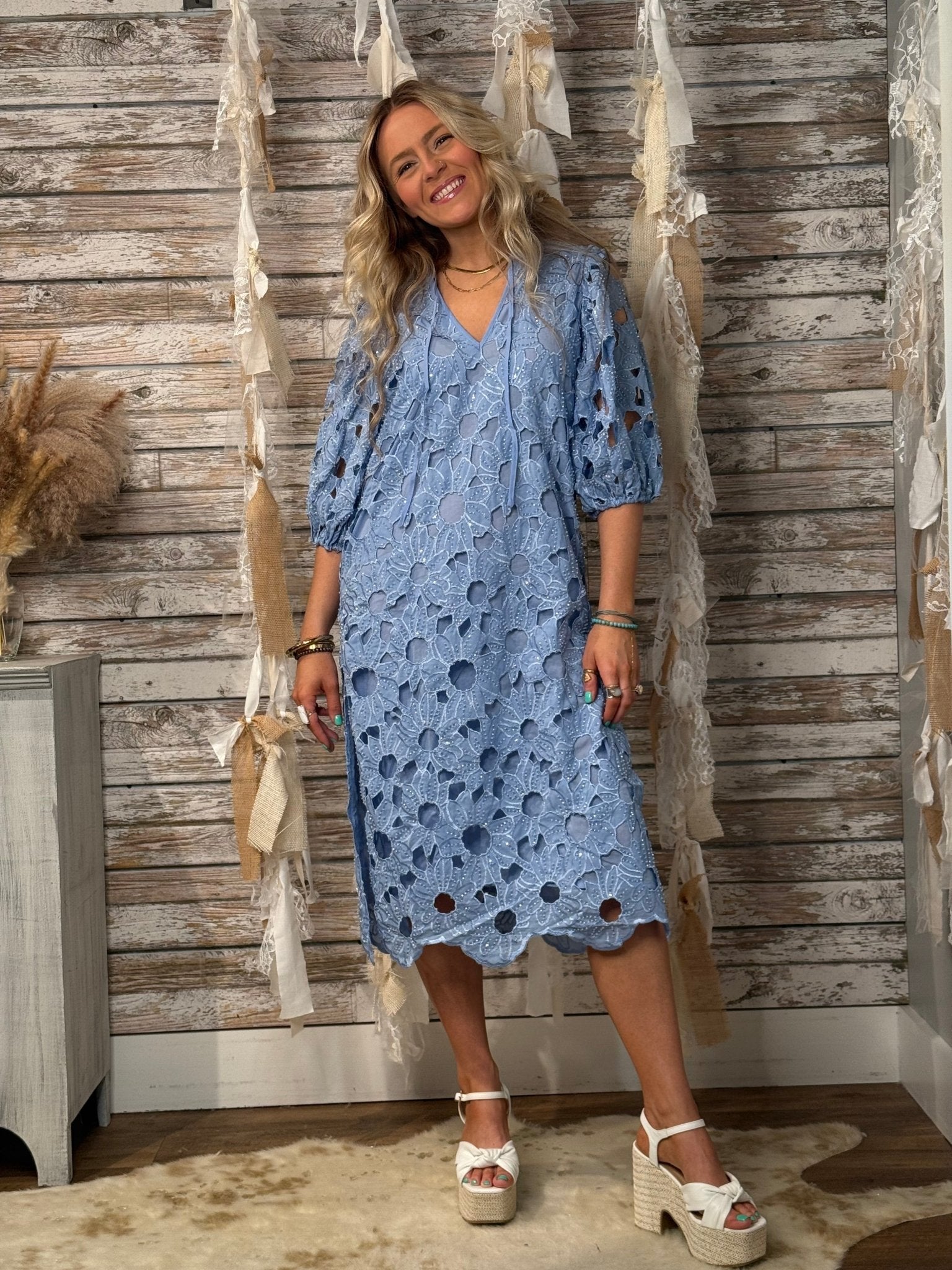 Pamela Poppy Lace Maxi - Mainstream Boutique
